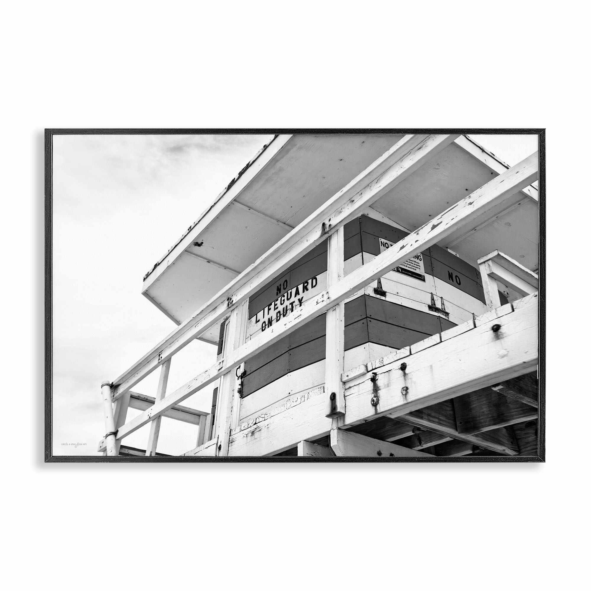 Stupell Industries BT-556-FR-12X18 Lifeguard Building on Beach Framed Giclee design by Seven Trees Design