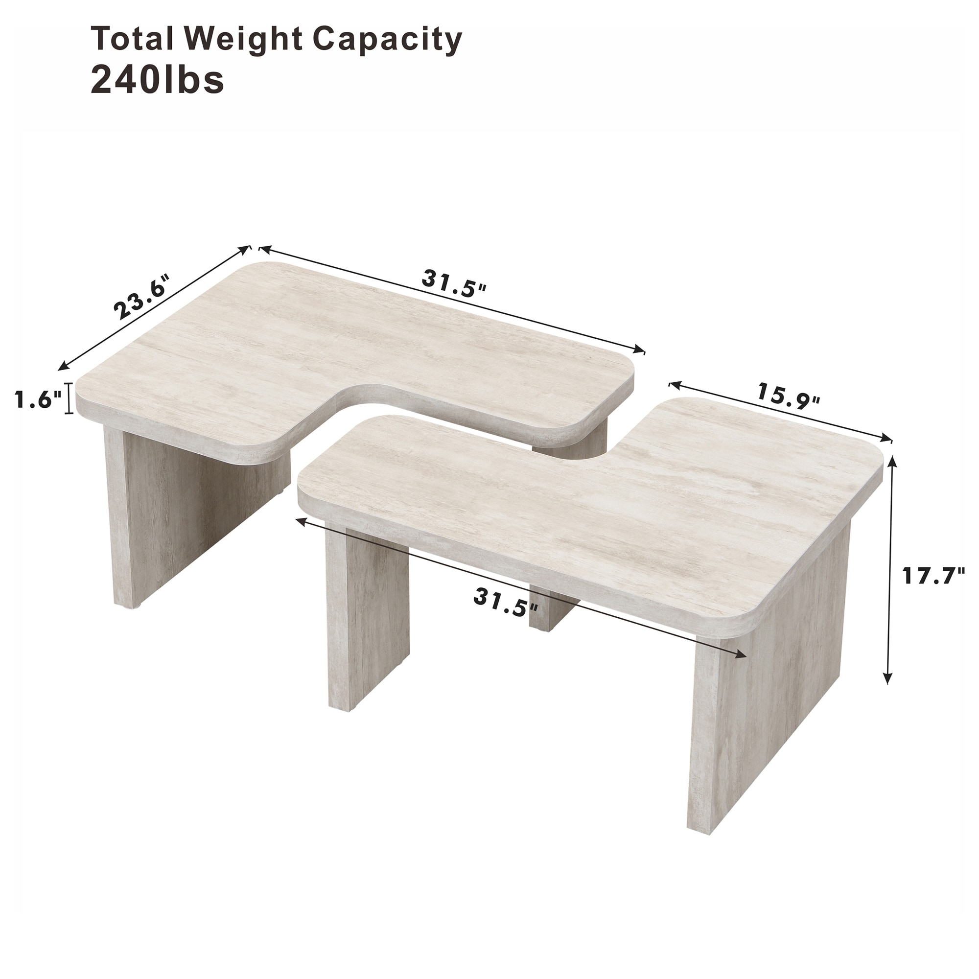 SINOFURN SYC160031GY Coffee-Tables - View #12