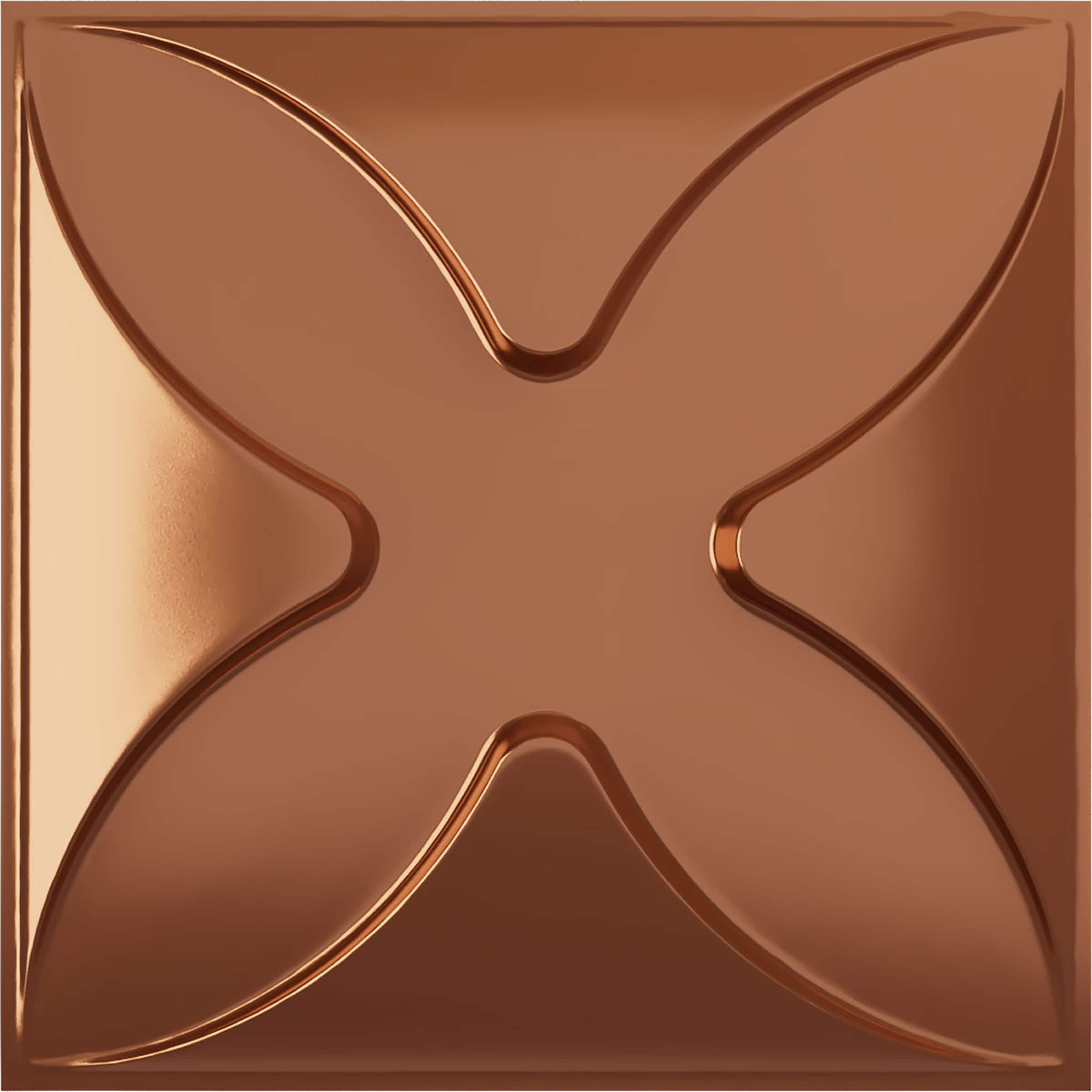 Ekena Millwork WP20X20AUBCO-CASE-12 19-5/8-in x 19-5/8-in Embossed Paintable/Stainable Copper PVC Wall Panel ( 12 -Pack, Covers 32.04 )