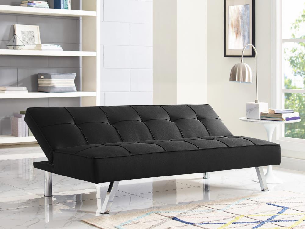 Serta Black Casual Polyester Full in the Futons & Sofa at Lowes.com