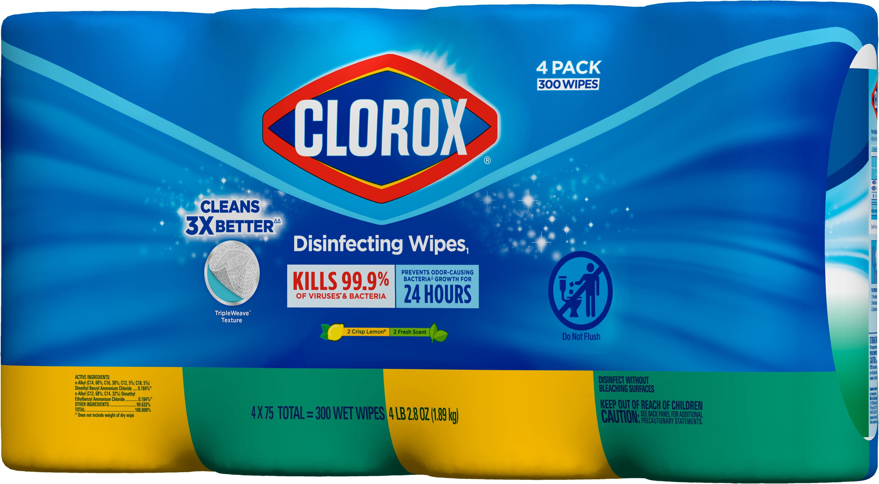 Clorox 300-Count Crisp Lemon/ Fresh Disinfectant Wipes All-Purpose ...