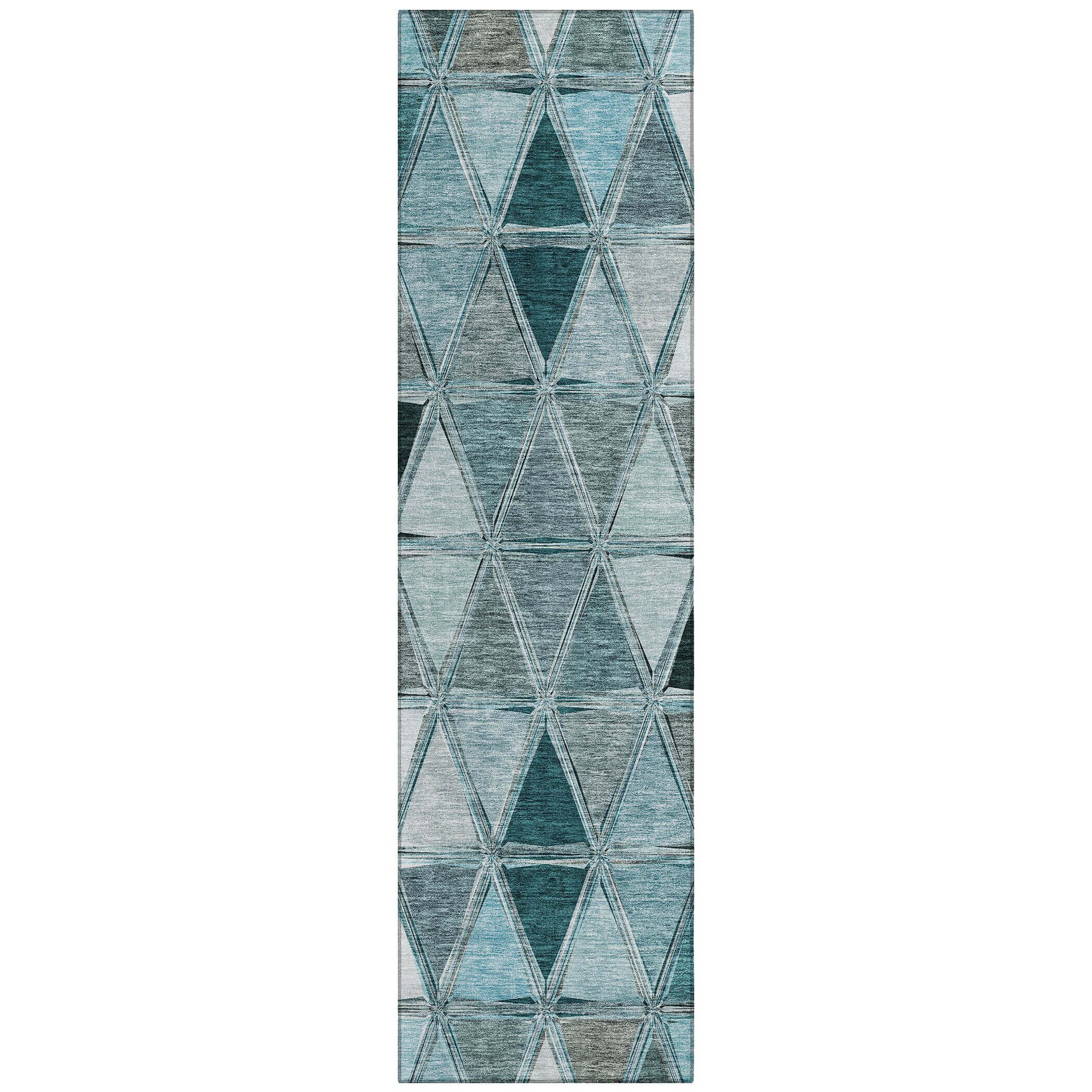 Addison Rugs ACN722TE2X8 Chantille ACN722TE 2 x 7 (ft) Polyester Teal Rectangular Indoor/Outdoor Geometric Machine washable Area rug