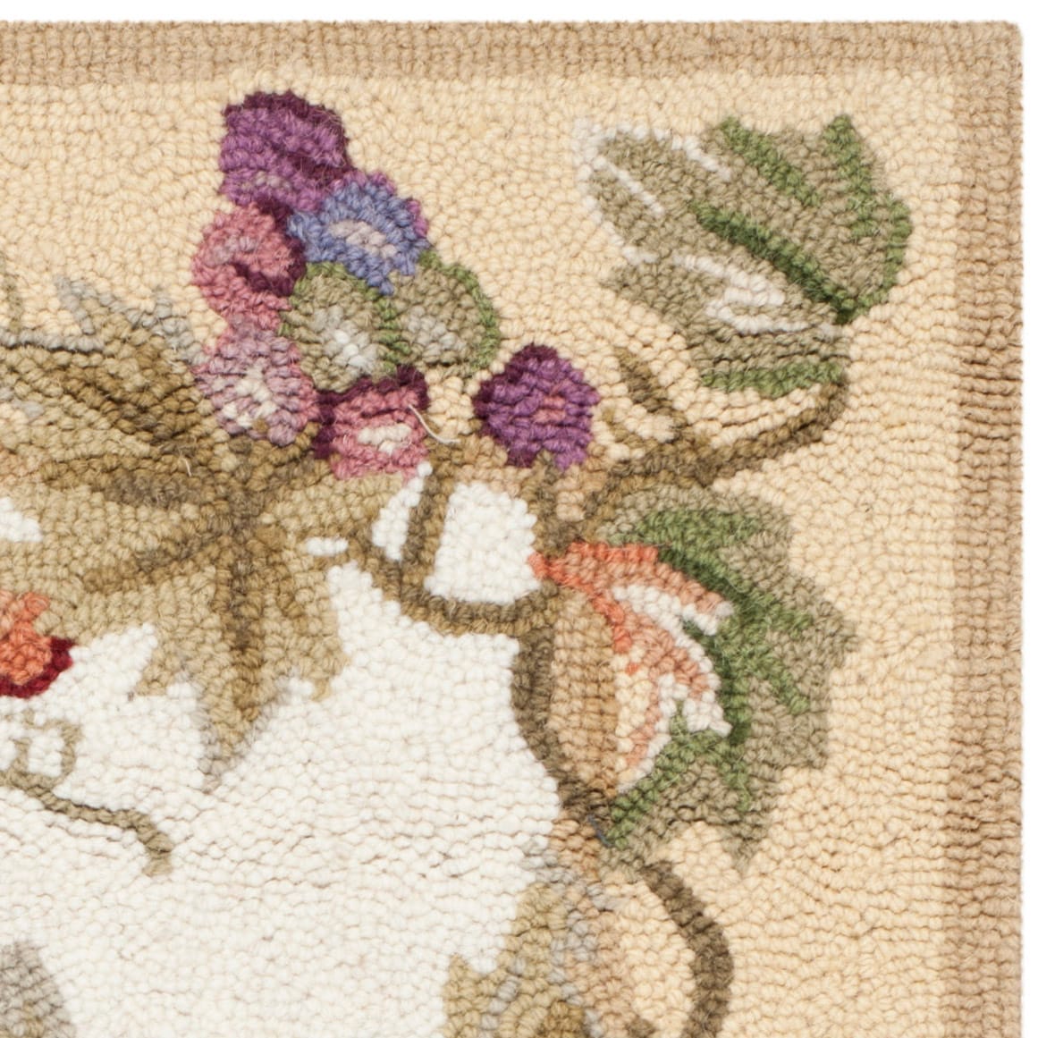 Chelsea Multicolor Floral Hand-Hooked Wool Area Rug