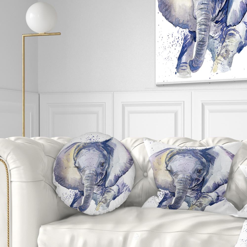 Designart CU13273-12-20 12-in x 20-in Blue Indoor Decorative Pillow