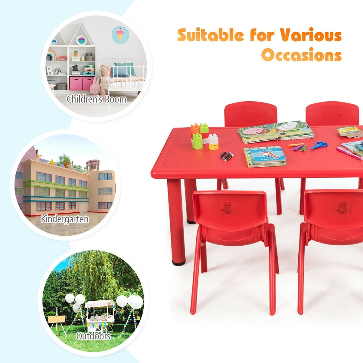 CASAINC WF-HYSN-64567RE Kids-Play-Tables - View #2