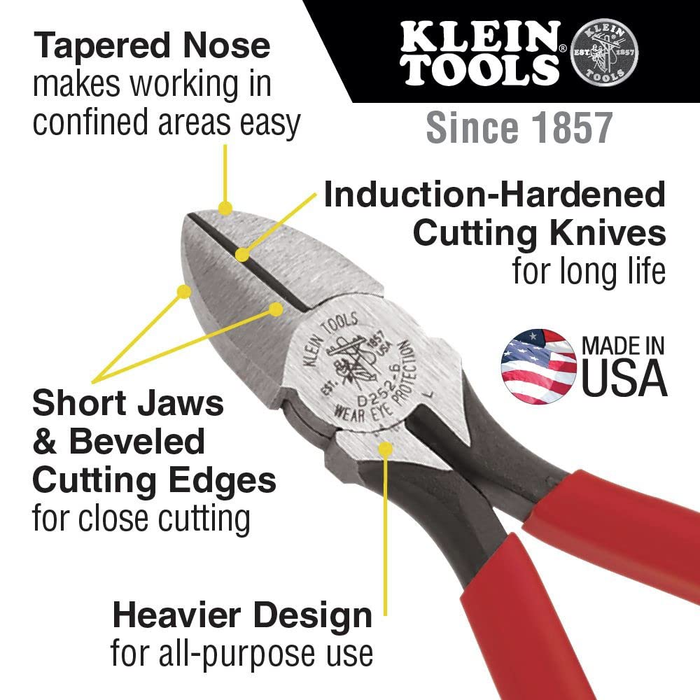 Klein Tools D252-6 sidecutters - View #6