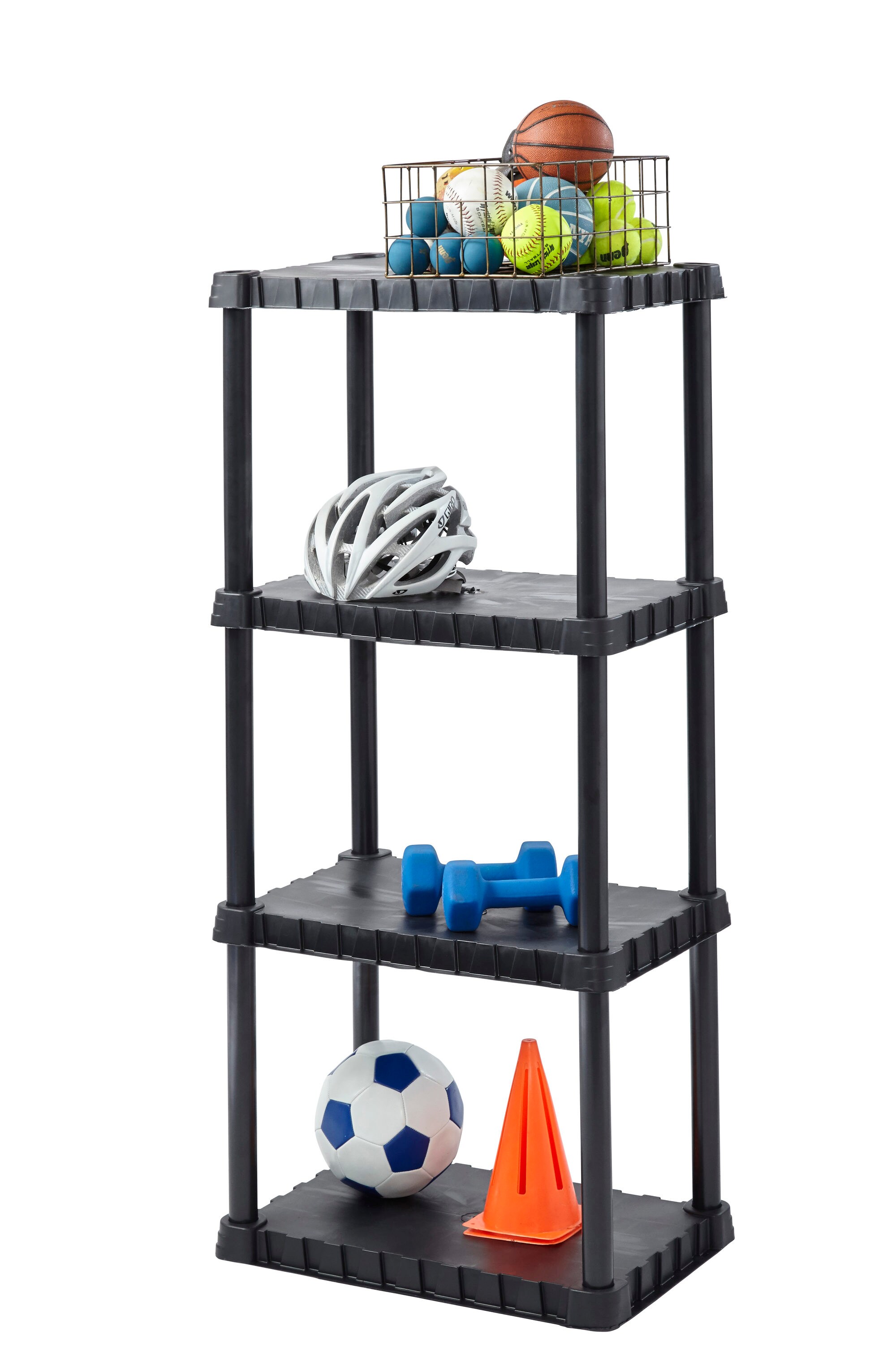 Project Source Plastic 4-Tier Utility Shelving Unit (22-in W x