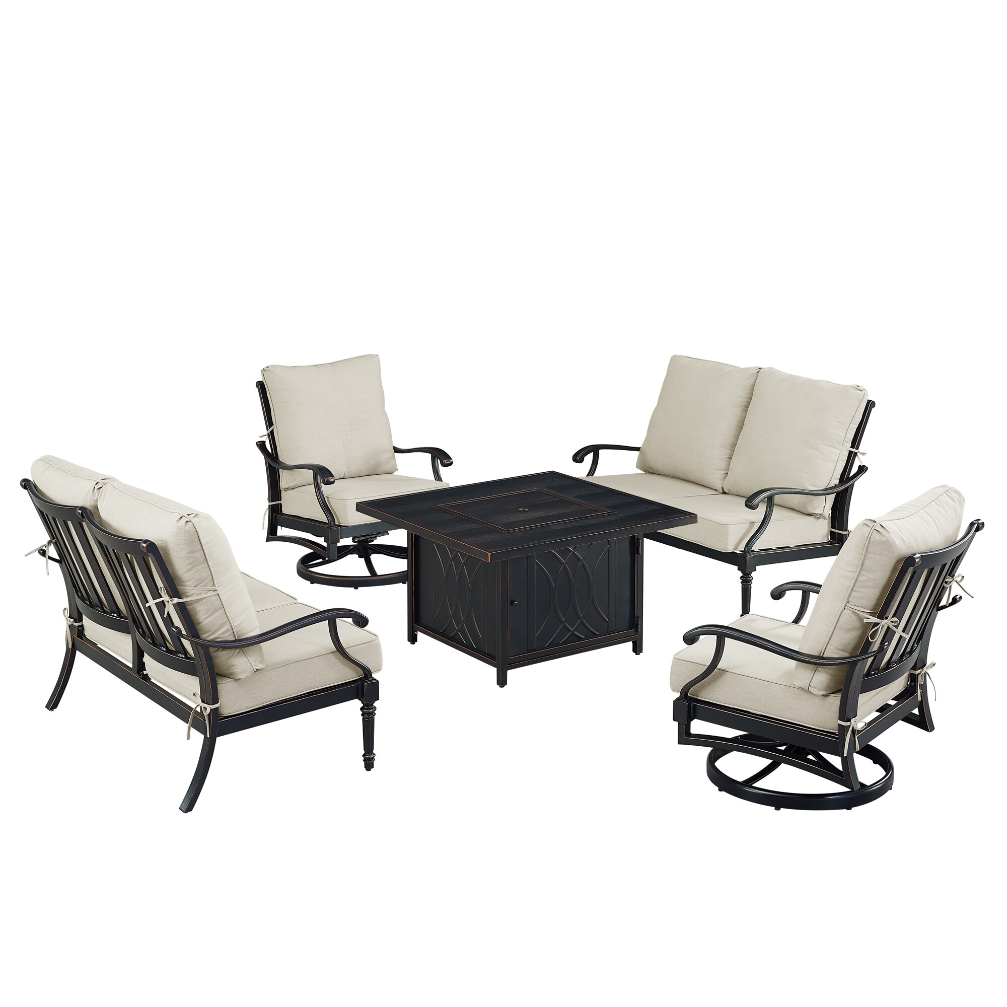 Oakland Living SHACO2LS2CHCAVELGCU Patio-Conversation-Sets - View #4