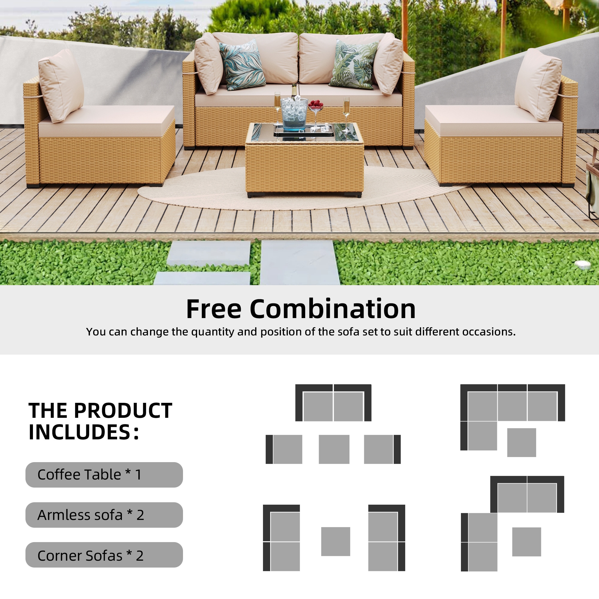 Patio Watcher LS-RT5-Y1 Patio-Conversation-Sets - View #3