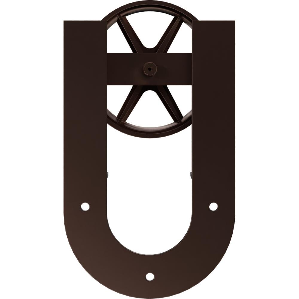 Goldberg Brothers GB60013R2WRB Rustic Brown Indoor Horseshoe Single Double Barn door hanger