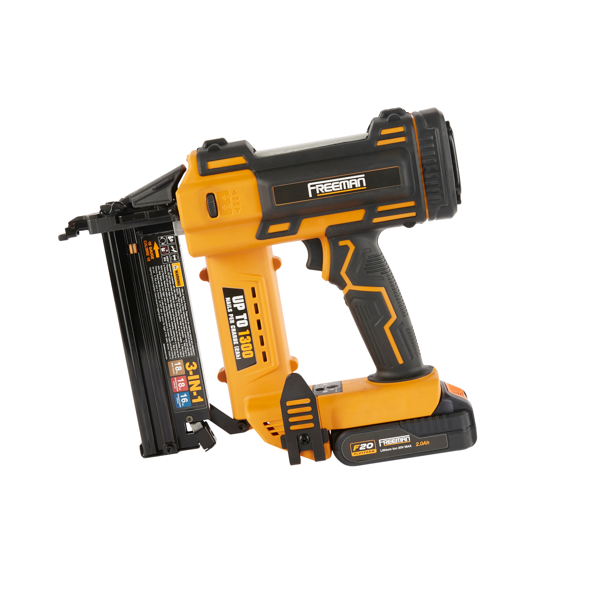 THINKWORK 20V 18 Gauge Cordless Brad Nailer, Durable Nail Gun Battery  Powered - (2 in 1 Dual Mode) with Powerful Battery&Fast Charger, 1000  Nails