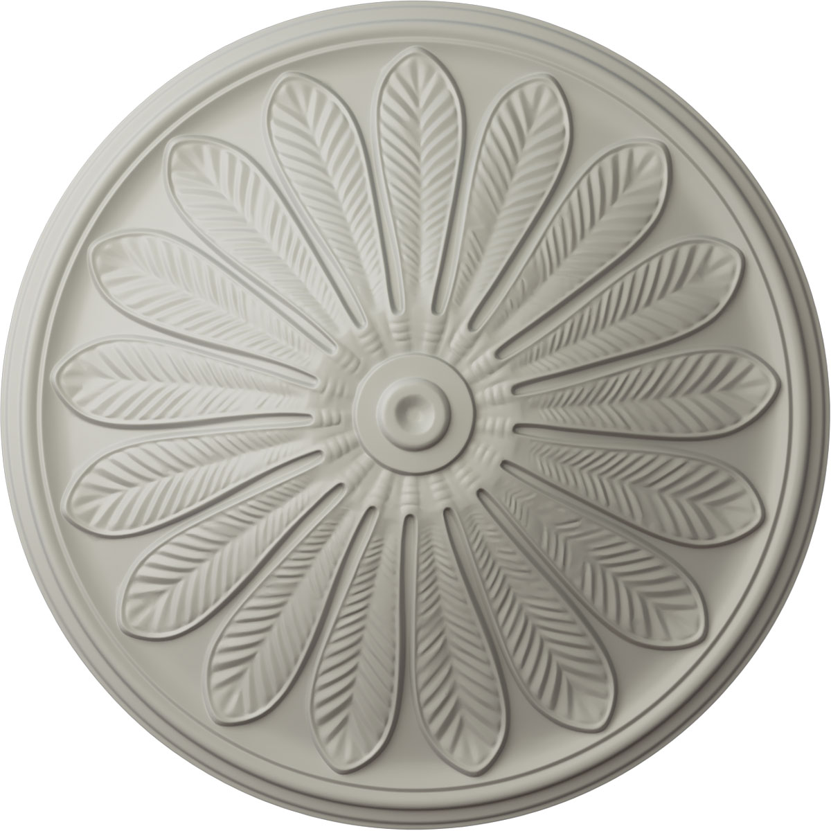 Ekena Millwork CM25BRPCF Brontes 25.5-in W x 25.5-in L Painted Pot Of Cream Polyurethane Whole Ceiling Medallion