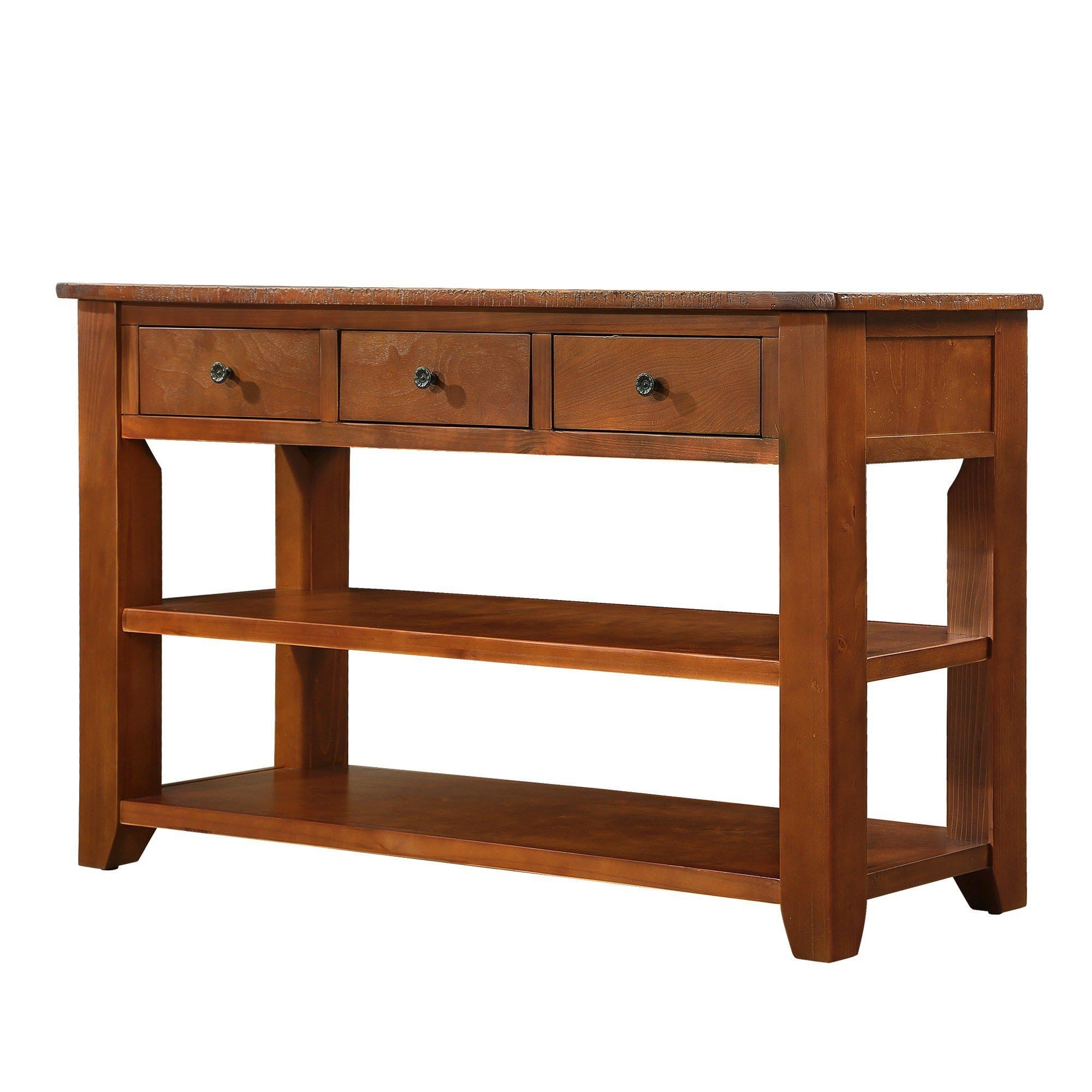 Bybafun YC0900024 Rustic Brown Console table
