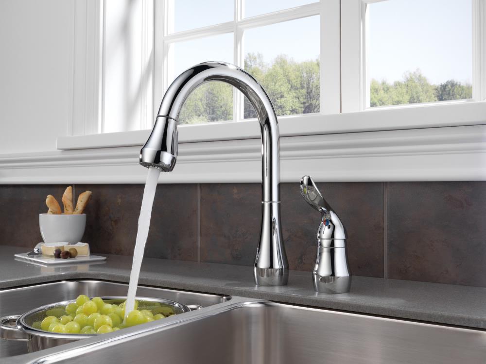 Peerless Apex Chrome Single Handle Pull-down Kitchen Faucet with ...