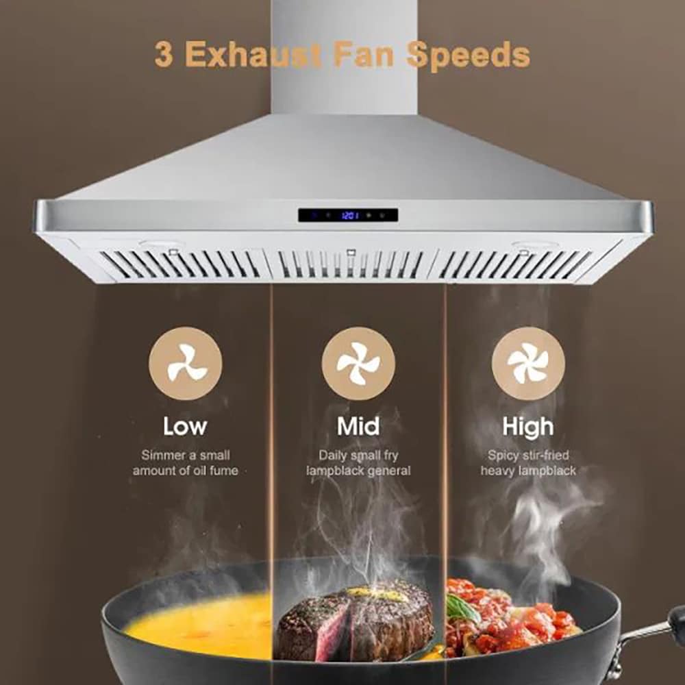 Kahomvis GEHT-QPC2-UC7 Wall-Mounted-Range-Hoods - View #3