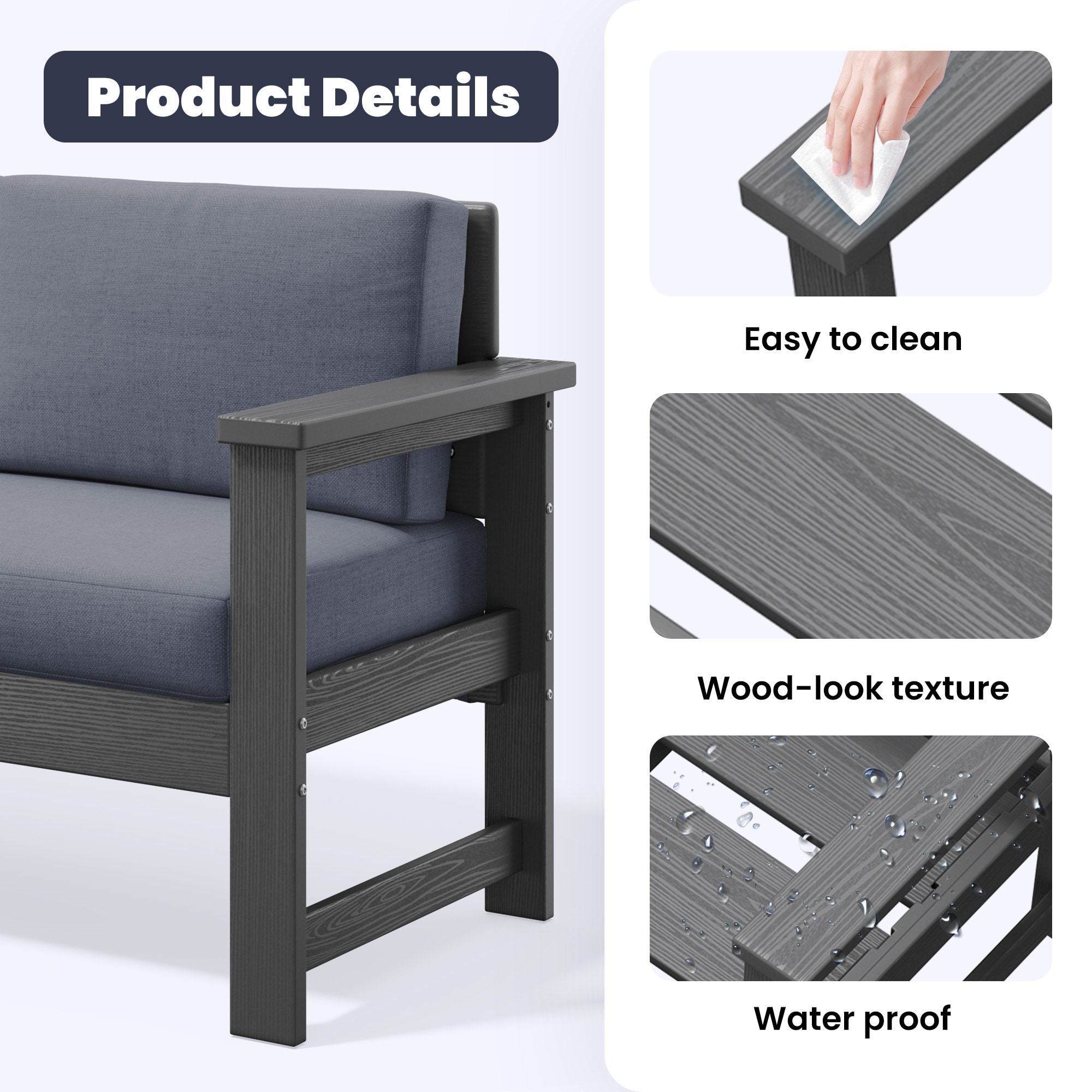 JEAREY PESFJJK-04-GY Patio-Sofas-Daybeds - View #4