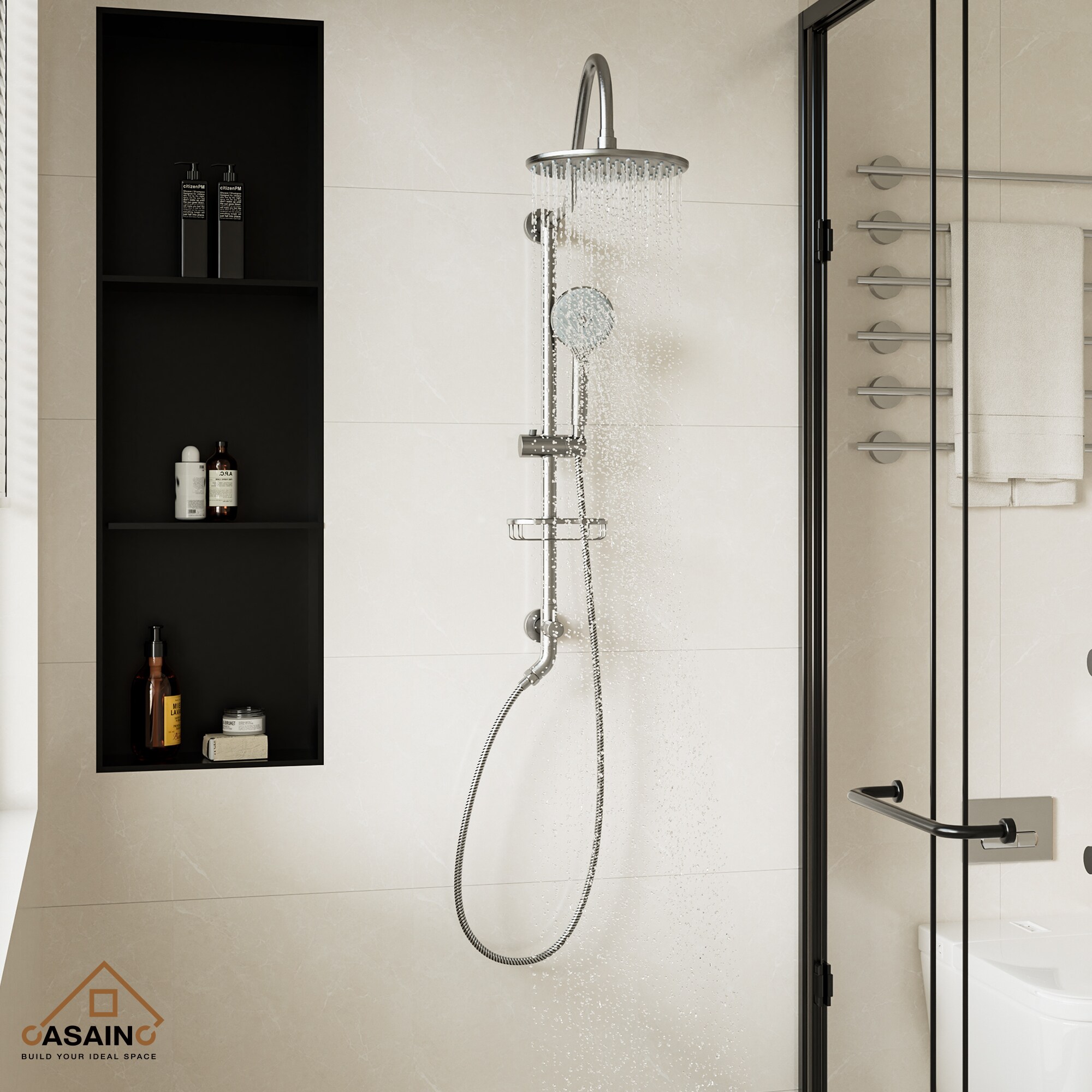 CASAINC CS1914-BN Showerhead-Bar-Panels - View #4
