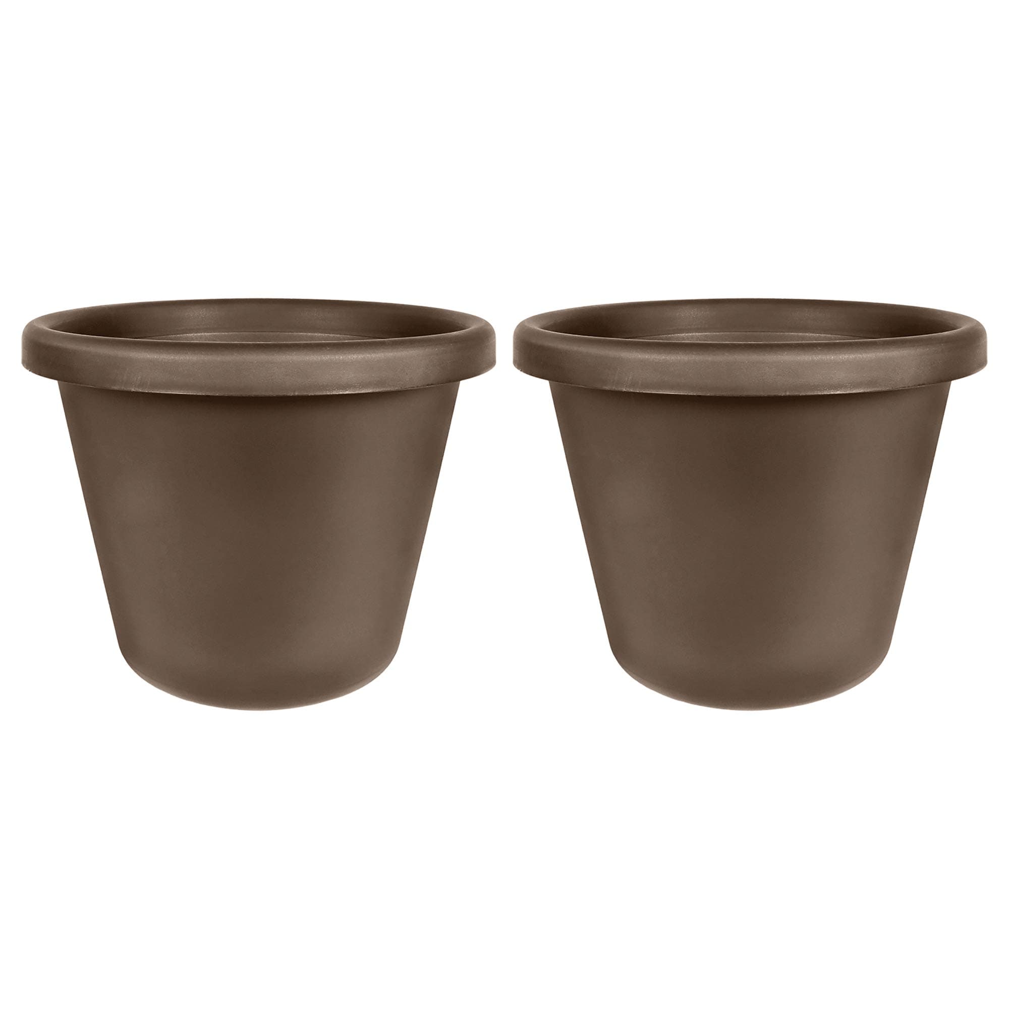 The HC Companies 400696 2 -Pack Urn 24-in W x 19.25-in H x Brown Plastic Outdoor Planter