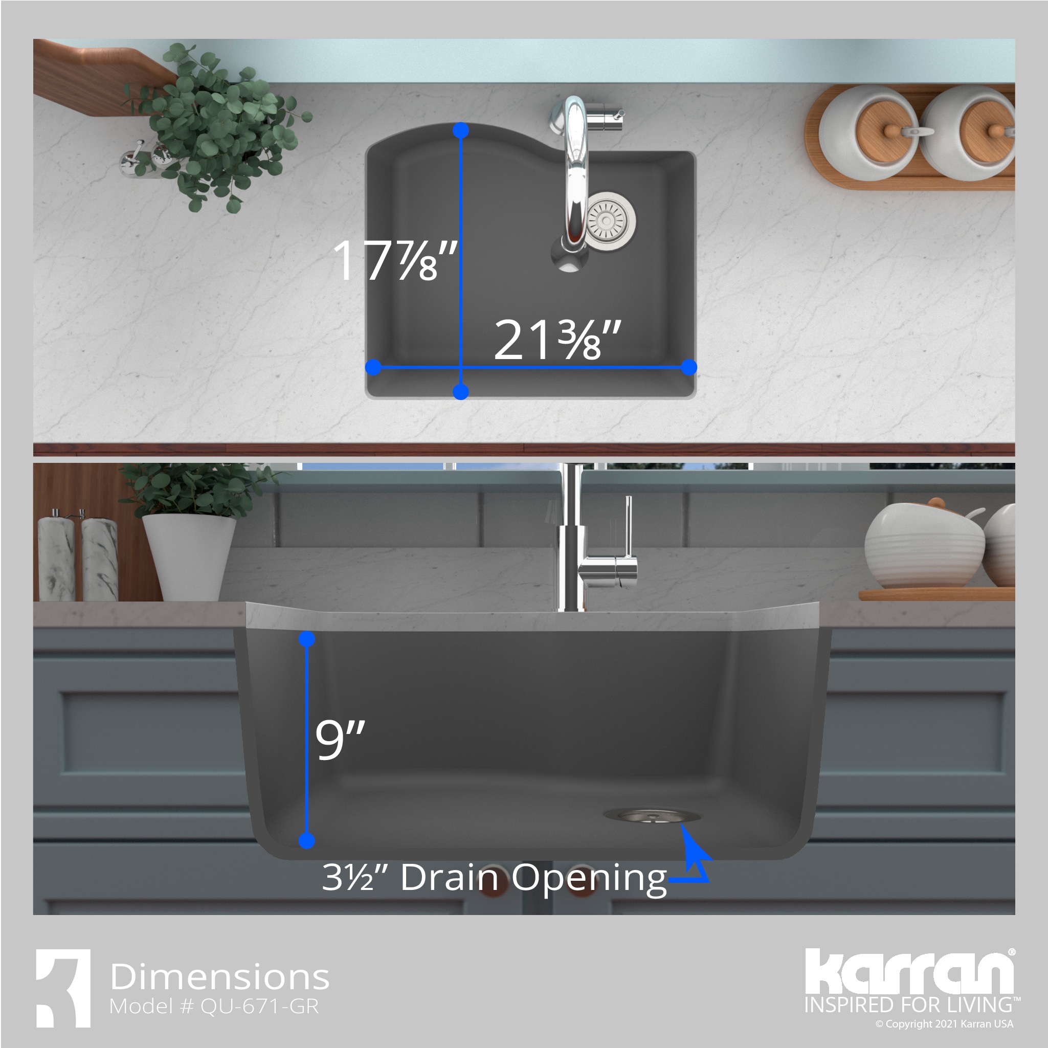 Karran QU-671-GR Kitchen-Sinks - View #8