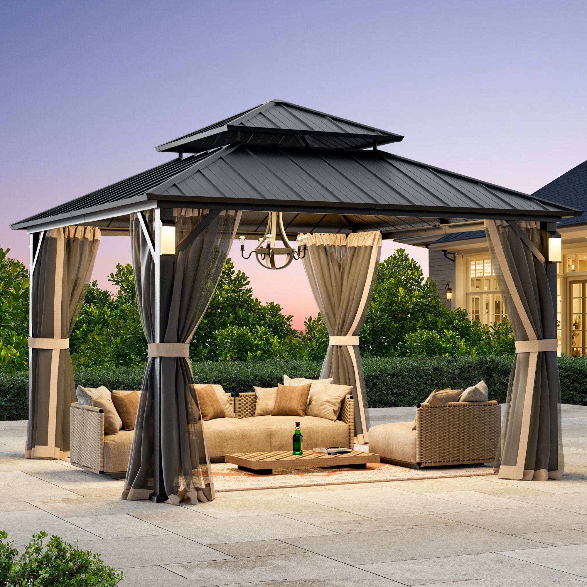 ELEVATE OUTDOORS IG10600148-1212 Wood-Resin-Gazebos - View #2