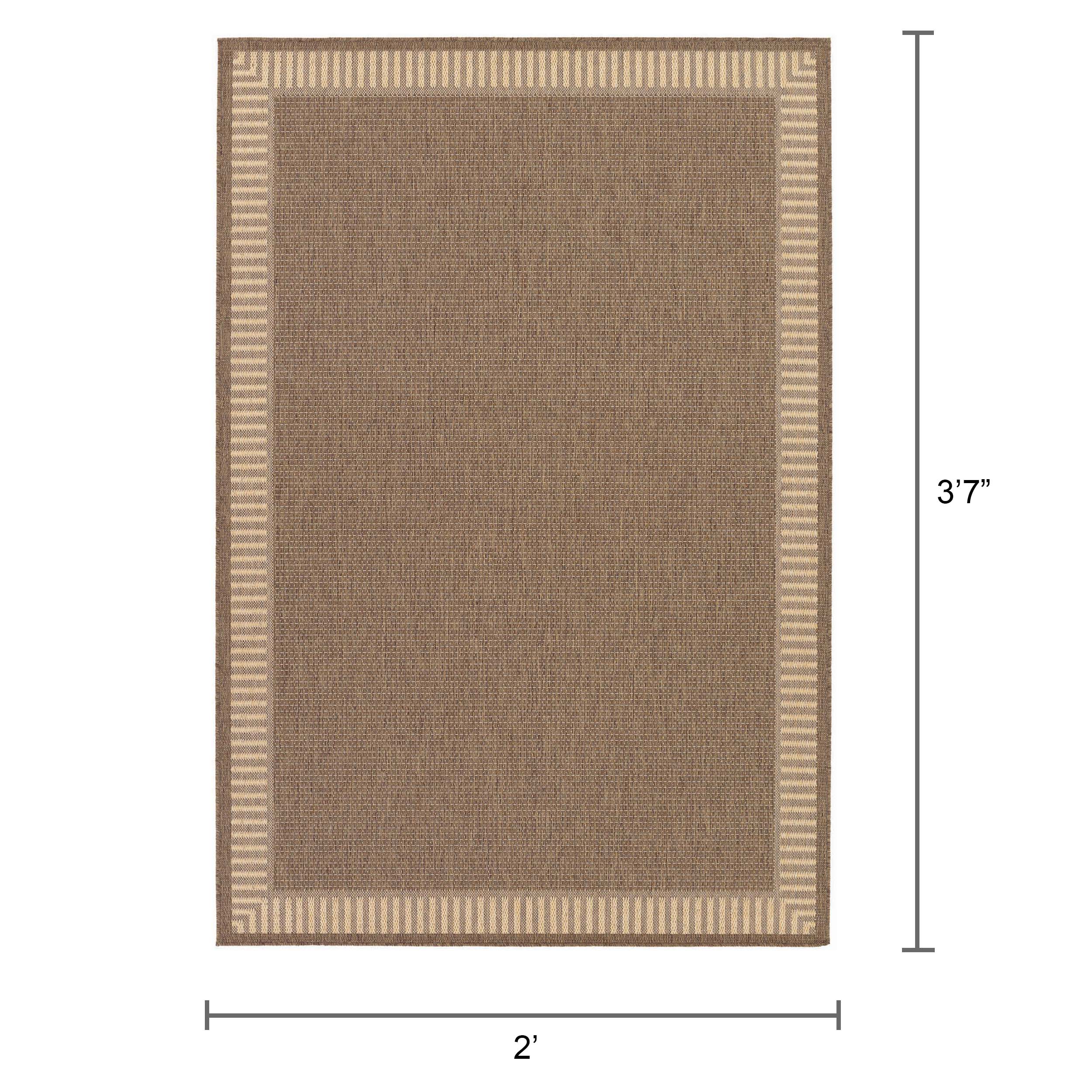 Couristan Recife 2 X 3 (ft) Cocoa-natural Indoor/Outdoor Solid Area Rug ...