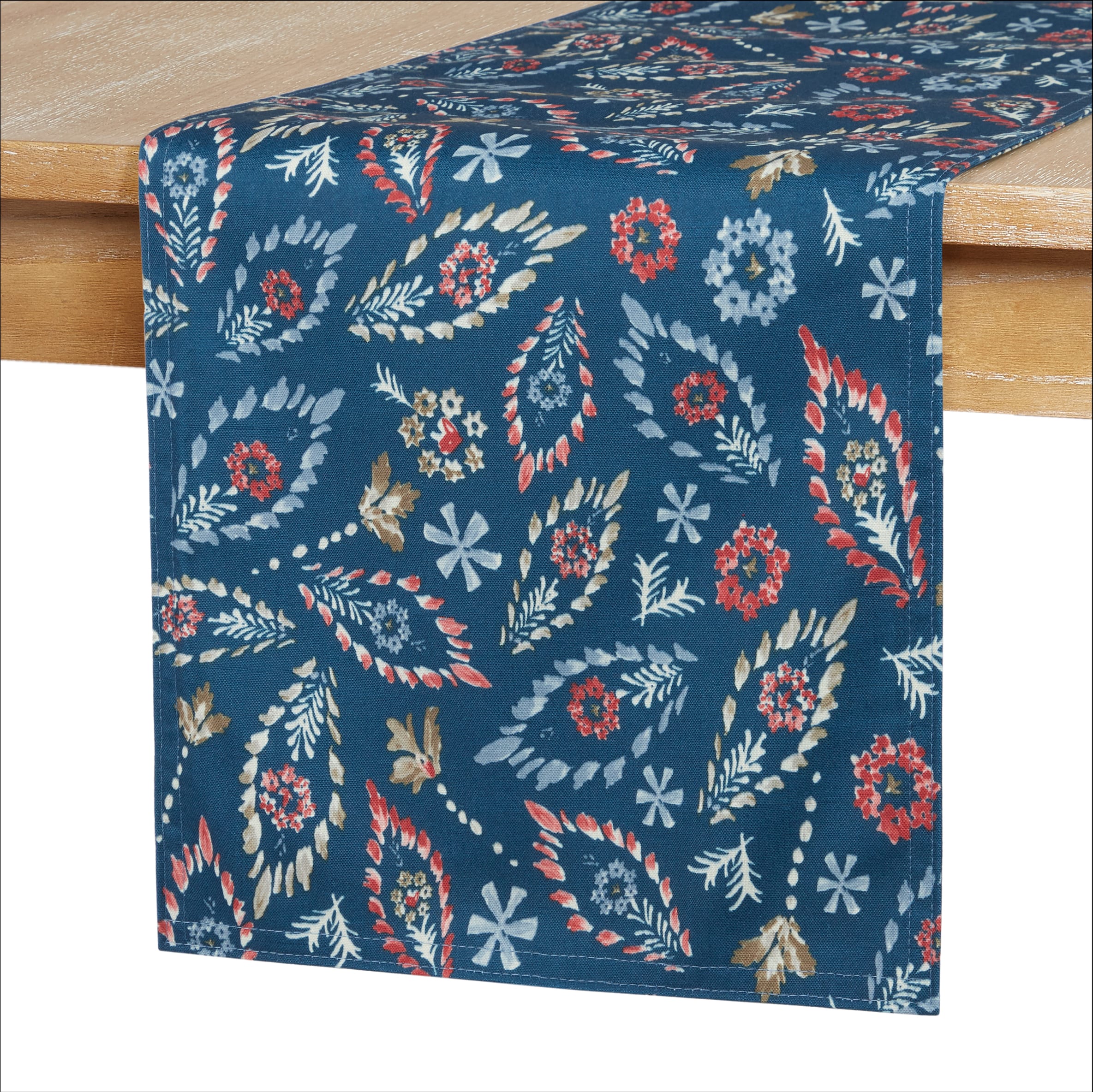 allen + roth R-LSRTS-999 Blue Polyester Rectangle Table Runner