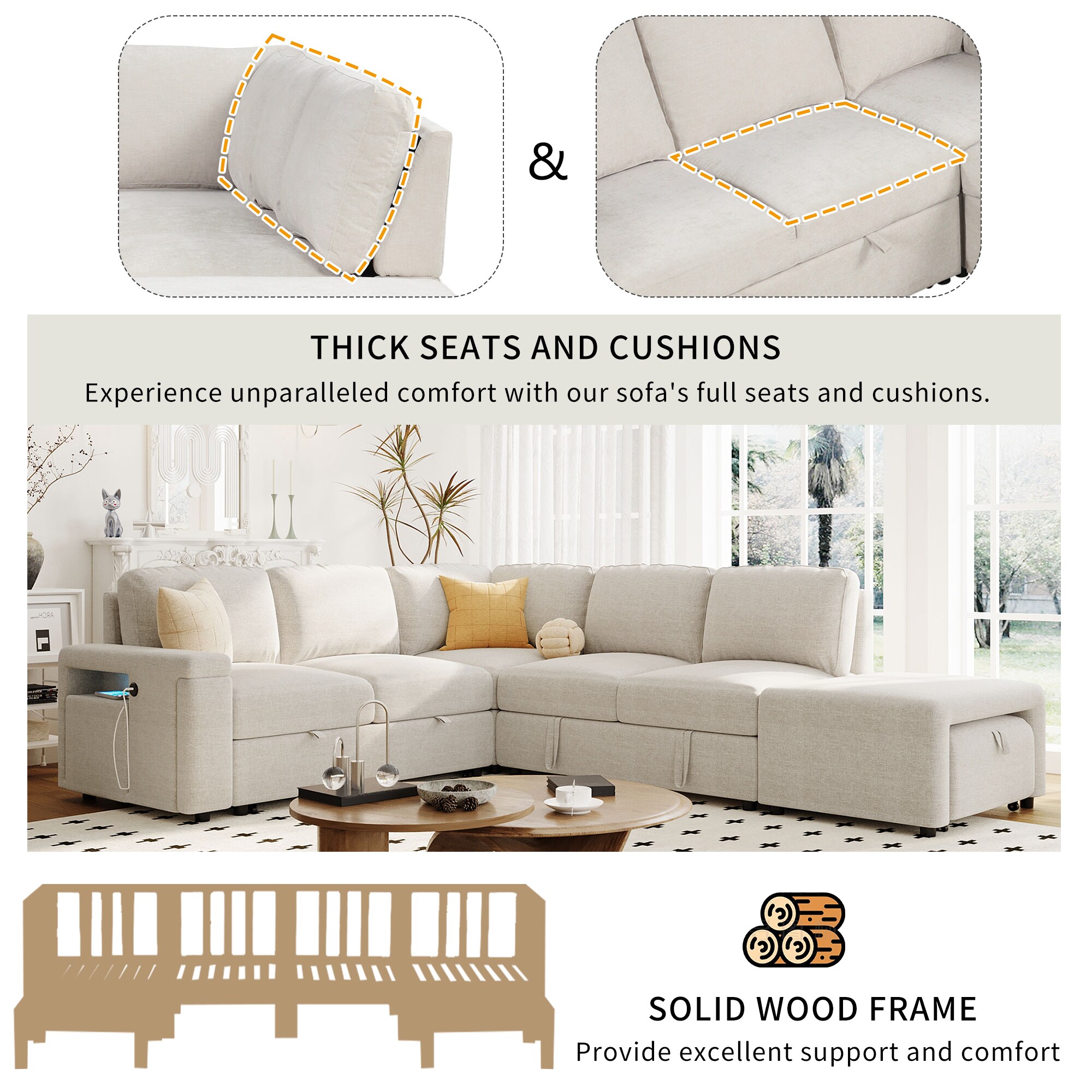 JIMSMAISON JMUSSO54BEG Sofas-Loveseats - View #4