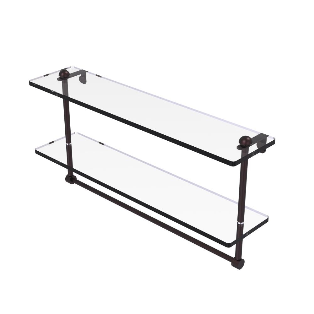 Allied Brass RC-2/22TB-ABZ Antique Bronze 2 -Tier Wall mount Bathroom Shelf ( 22-in x 12-in x 5-in )