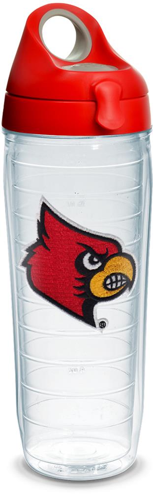 Tervis 1289734 NCAA Louisville Cardinals Water Bottle 24 oz Clear