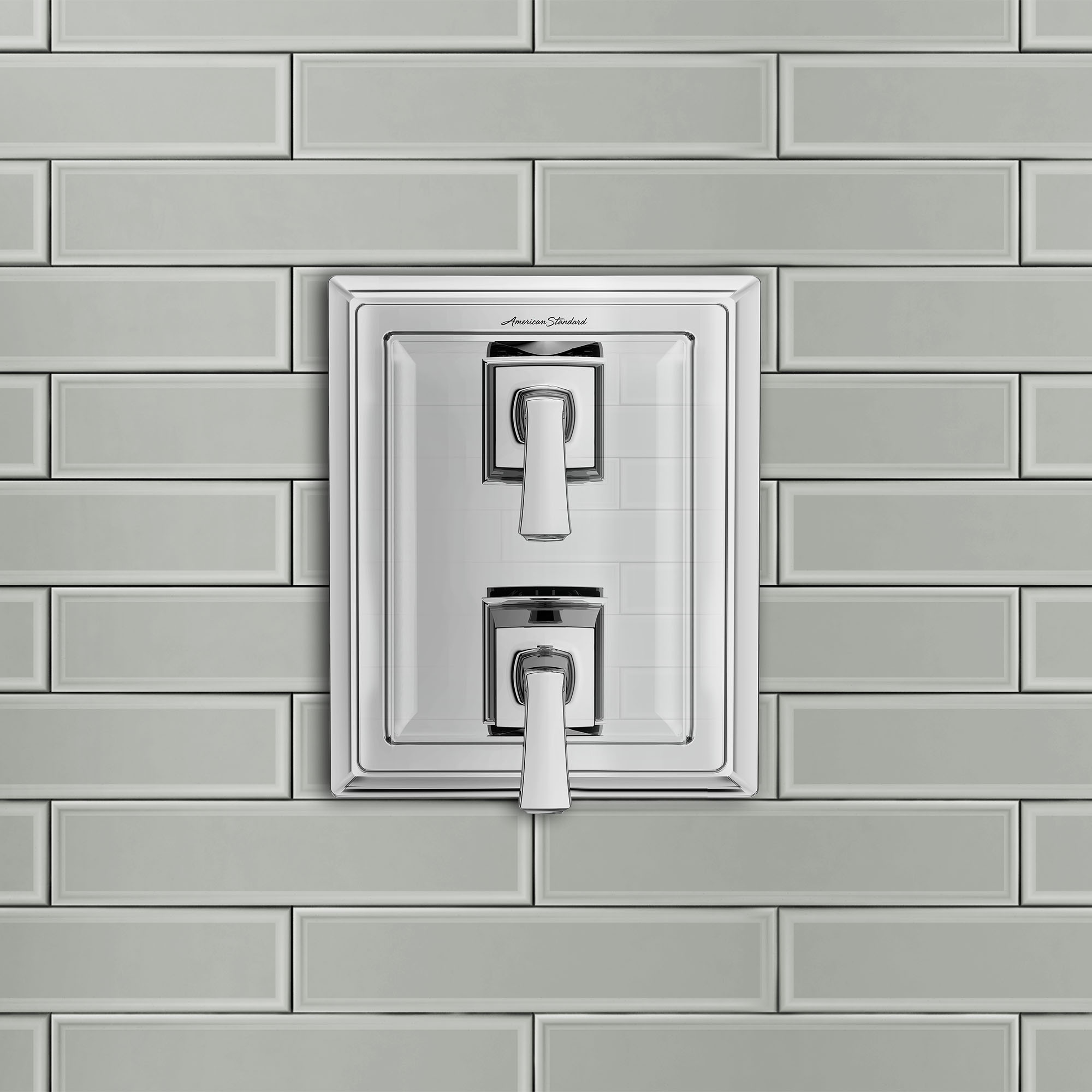 Polished Chrome 2-Handle Wall Mount Shower Diverter Trim