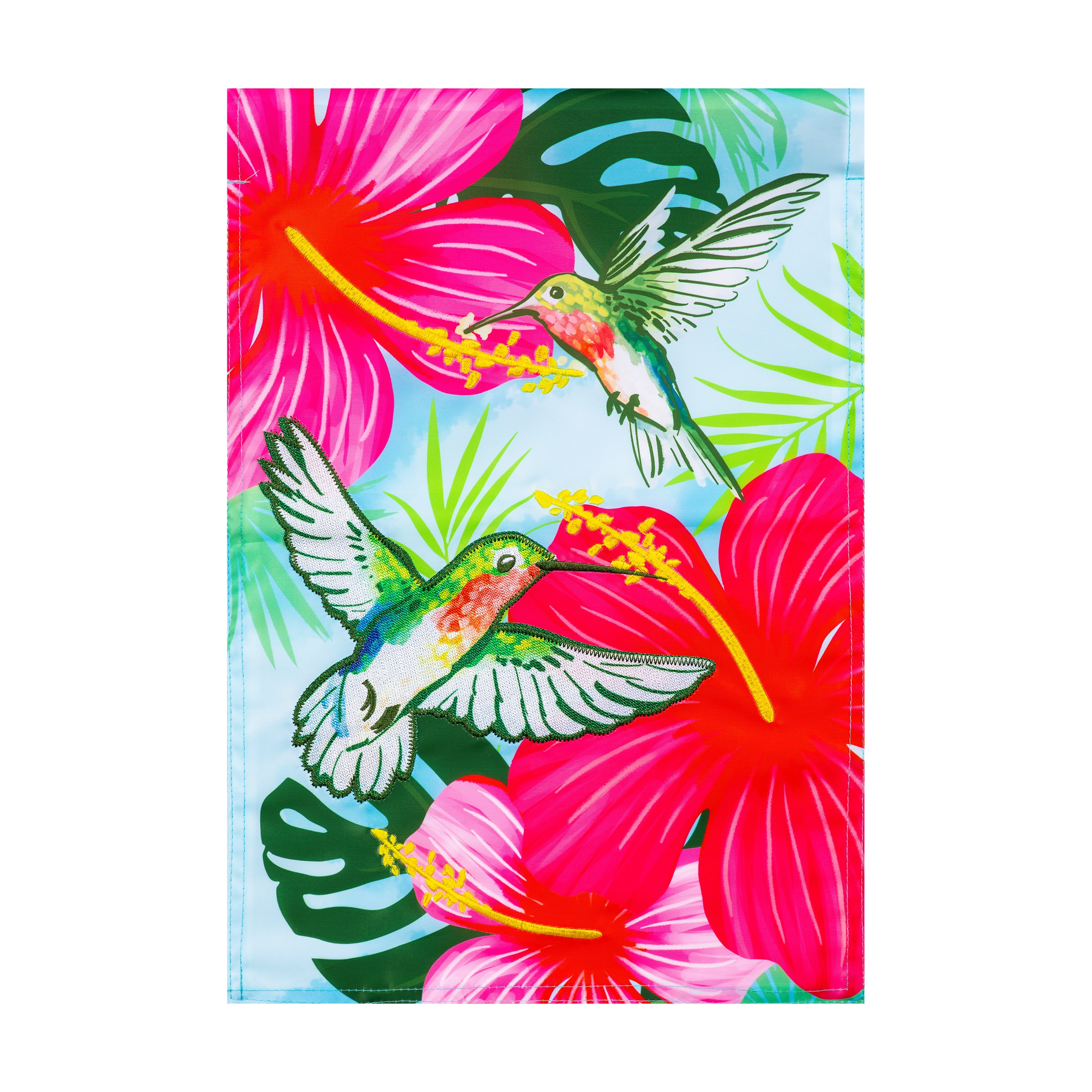 Style Selections ZLW1613167 1-ft W x 1.5-ft H Summer Embroidered Garden flag