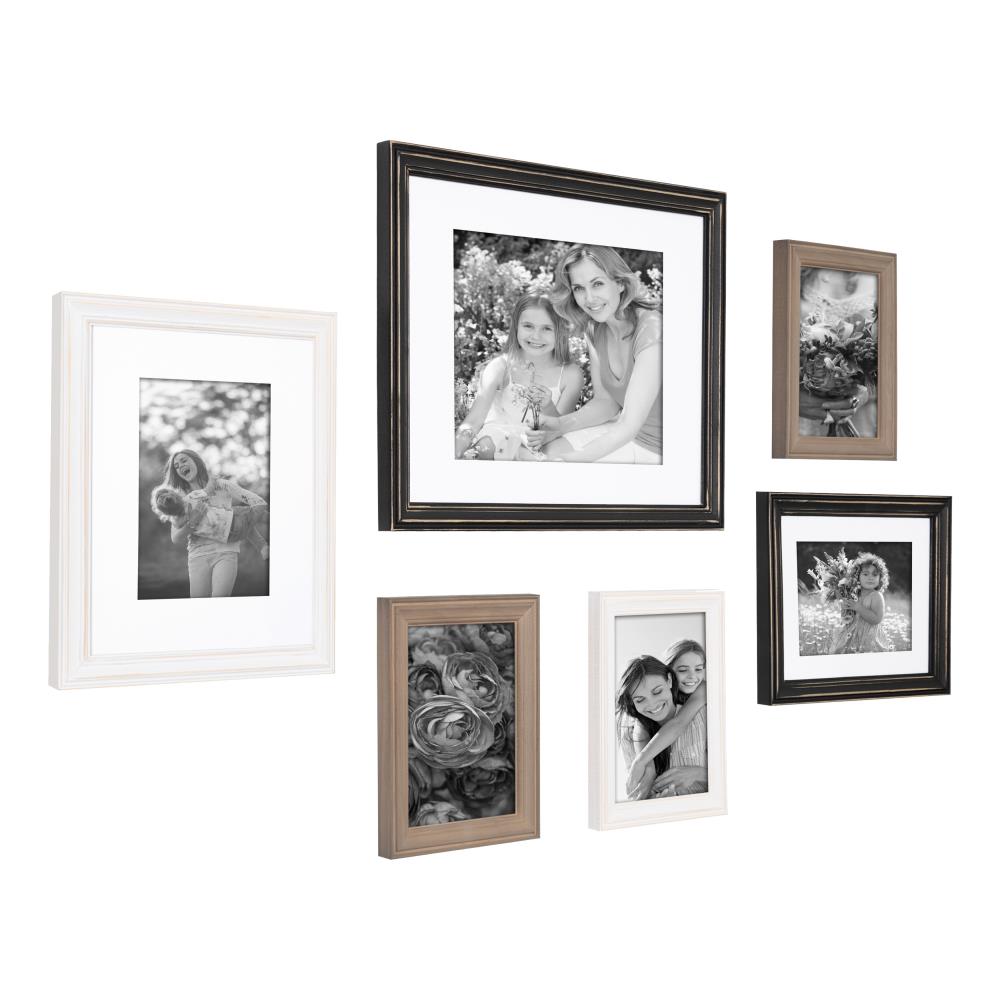 Kate and Laurel Multi/Gray Wood Picture Frame (4-in x 6-in) in the