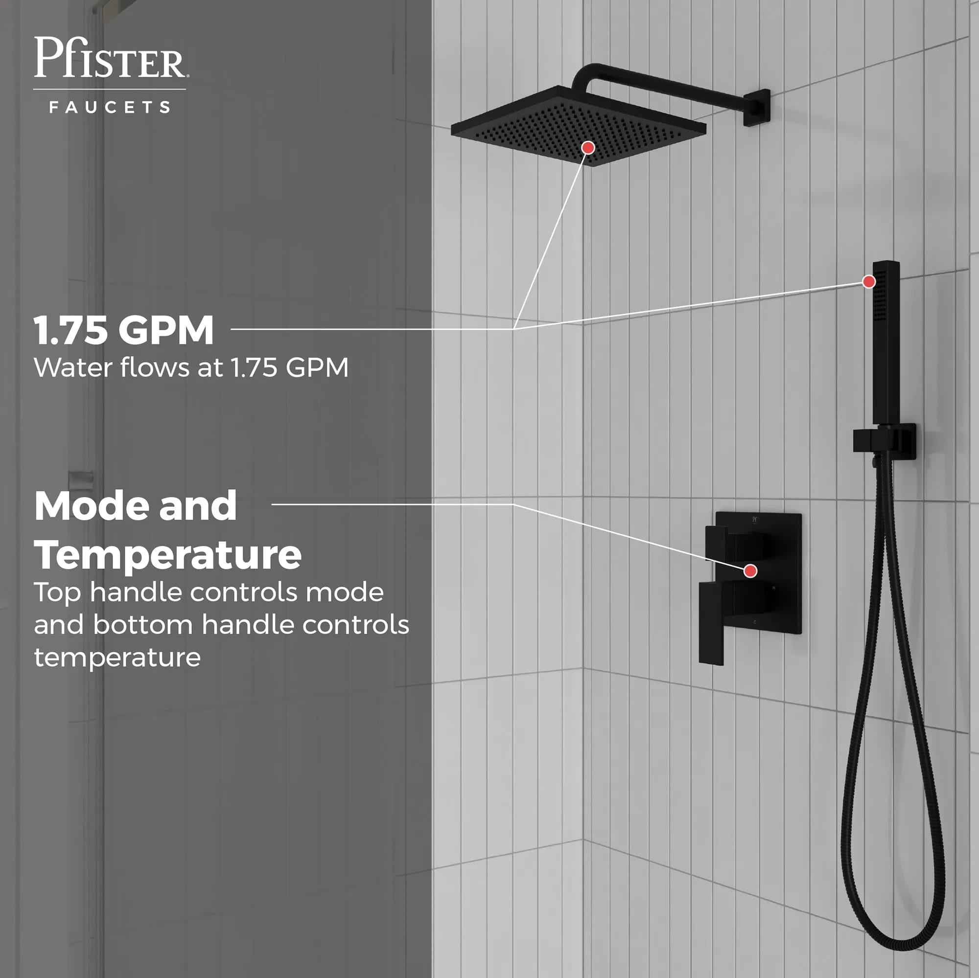 Pfister 8P8-WS2-SDMTSSDB Tub-Shower-Faucets - View #2