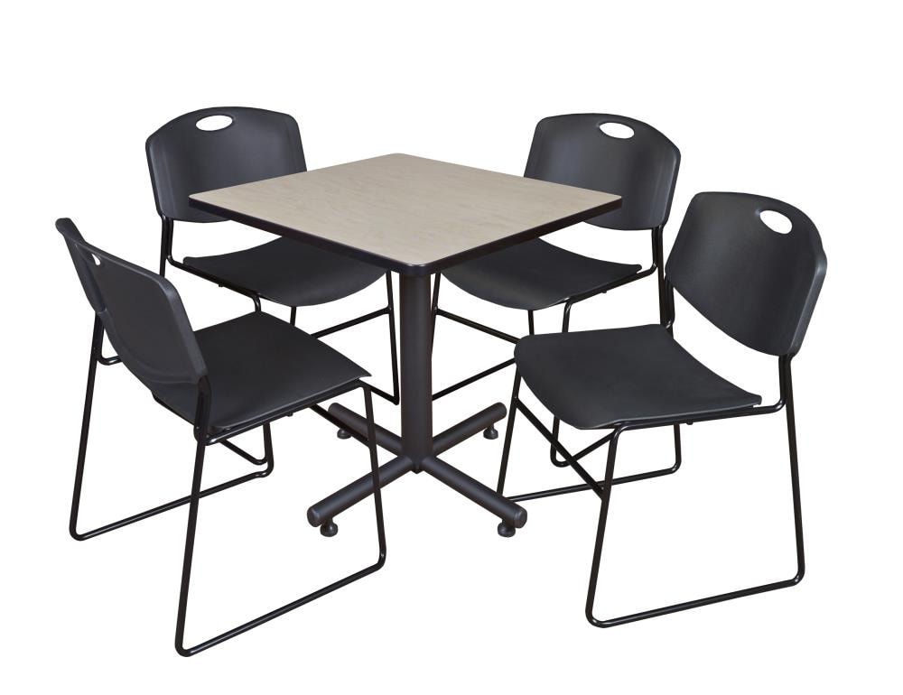 Regency TKB3030PL44BK Breakroom Off-white 4-Person Training Table (30-in W x 29-in H)