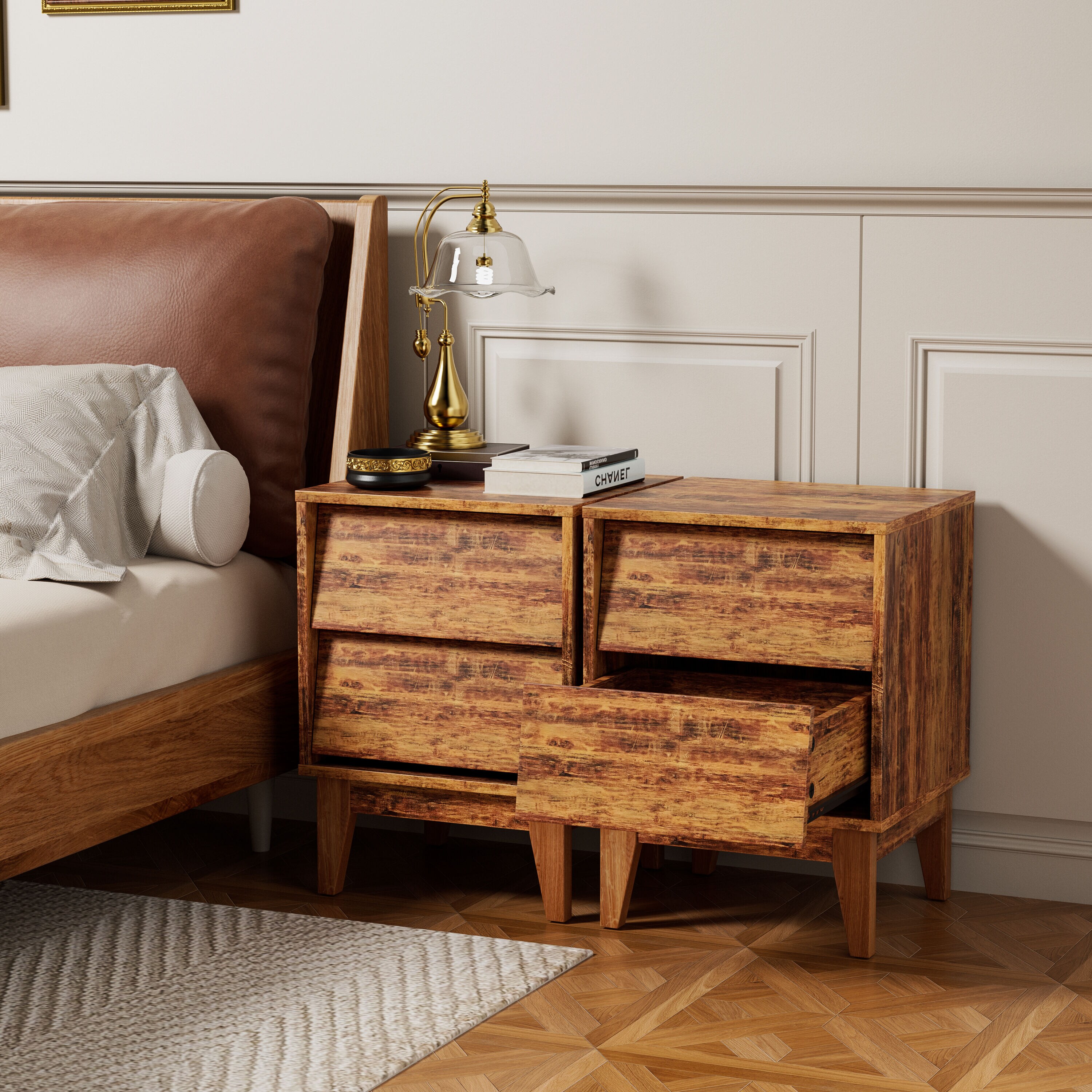 FurniFusion SF-R-NS-BN nightstands - View #2