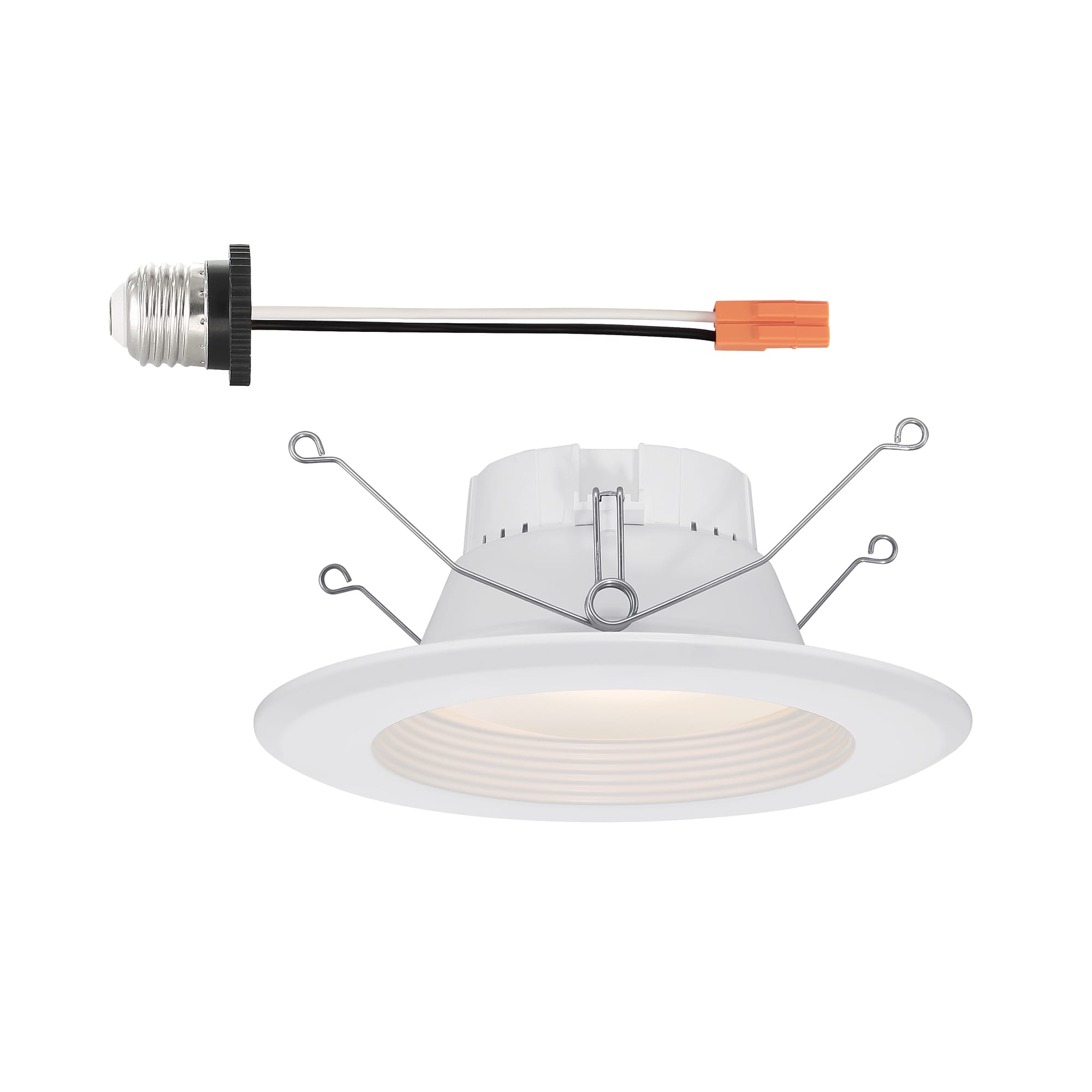 Designers Fountain EVL61433DK50WH DF Recessed Light Trim 6-in White Baffle Recessed Light Trim
