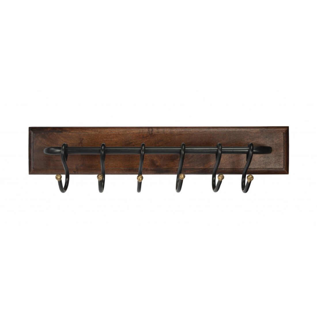 HomeRoots Transitional Brown Iron Wall-Mount Coat Rack 6-Hook Durable  Contemporary Design in the Coat Racks & Stands department at