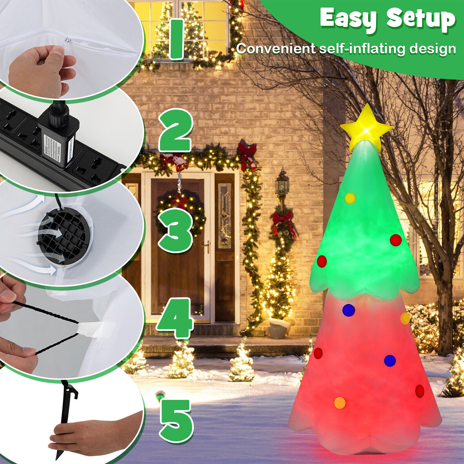 WELLFOR HYZ23982US Christmas-Inflatables - View #6