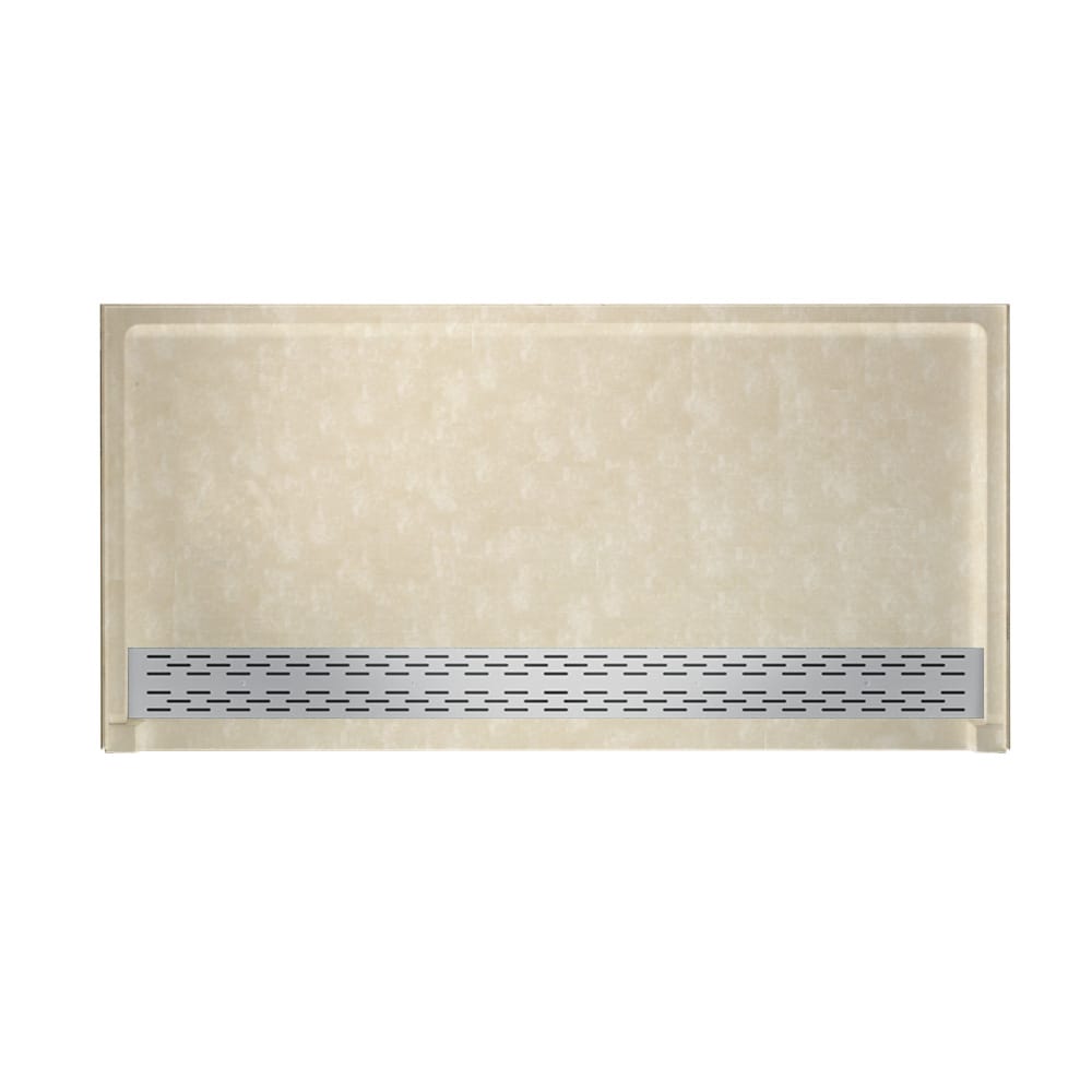 SWAN SBF-3464-126 64.25-in W x 34.13-in L x 5.33-in H Cloud Bone Rectangle Shower Pan Base (Front Drain)