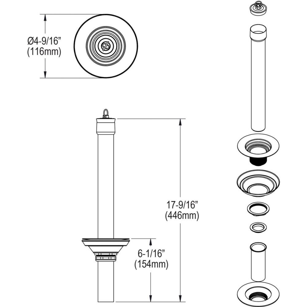 Elkay Stainless Steel Universal Sink Stopper in the Sink Drains ...