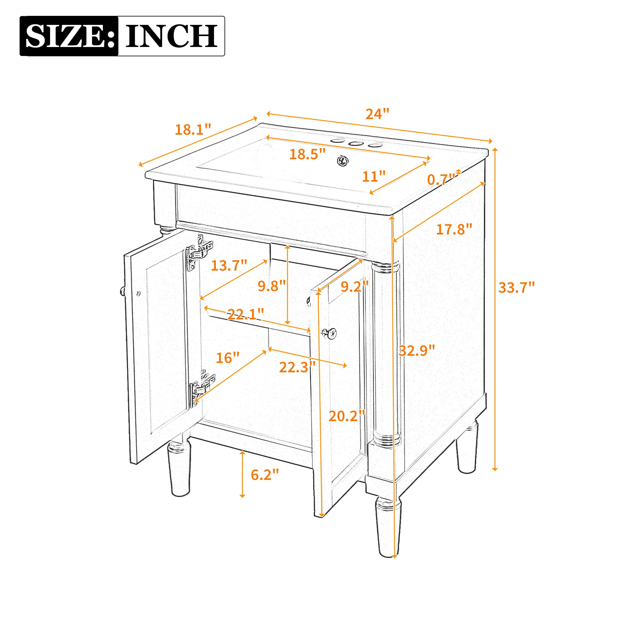 Clihome CL-802657 Bath-Vanity-Combo - View #9