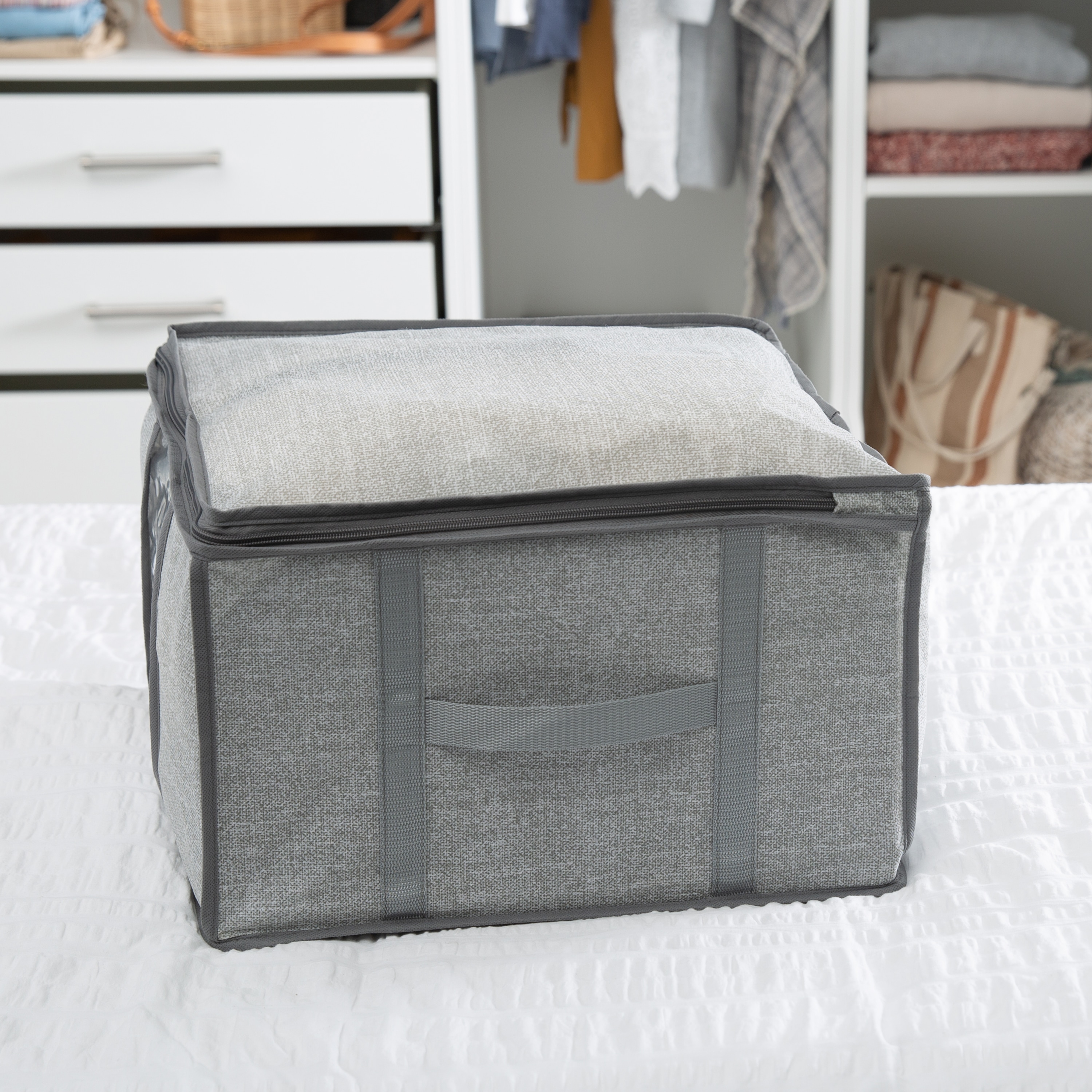 Simplify 2 Pack Blanket Storage Bag in Heather Grey