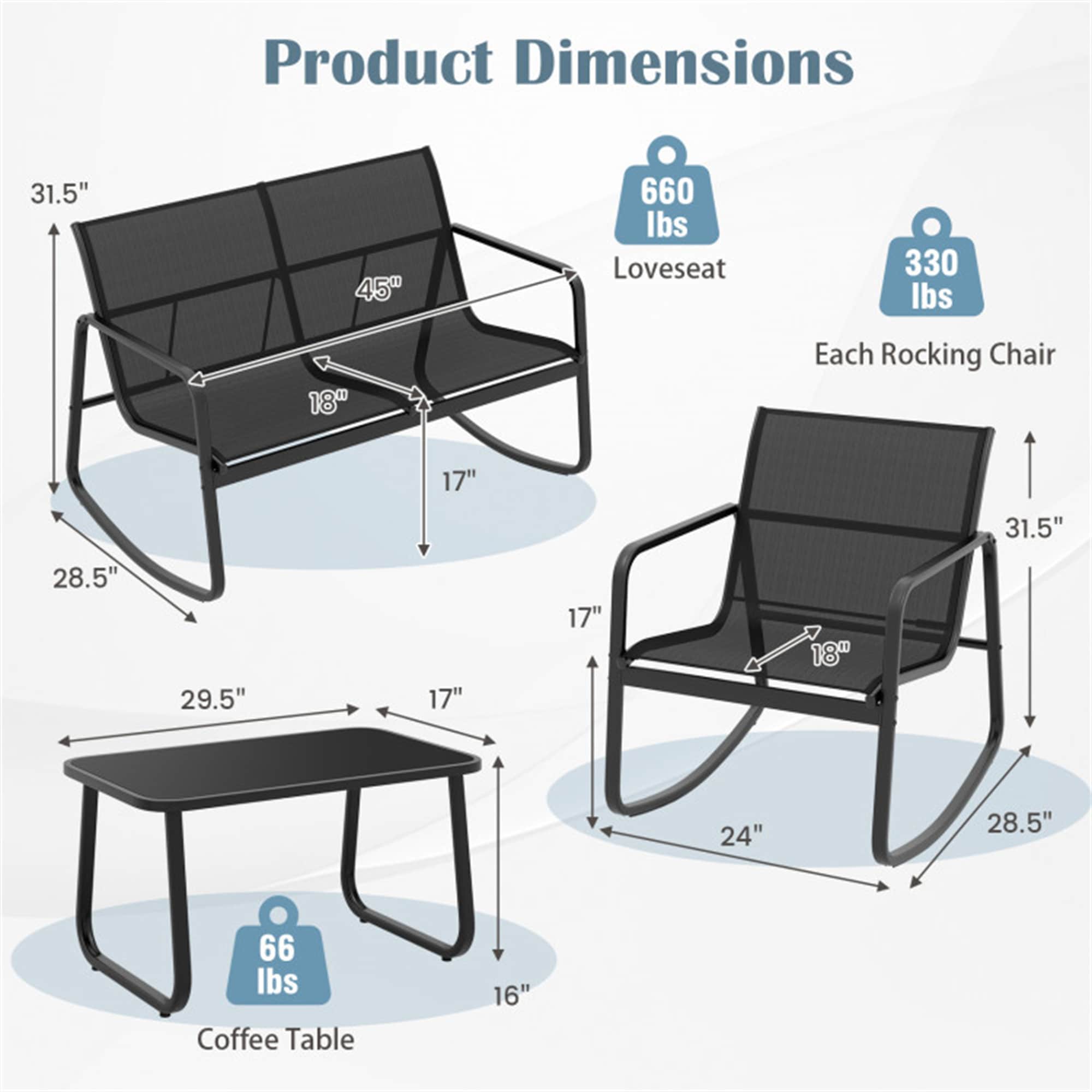 BABOOM BOM-72586WH-CO Patio-Conversation-Sets - View #3