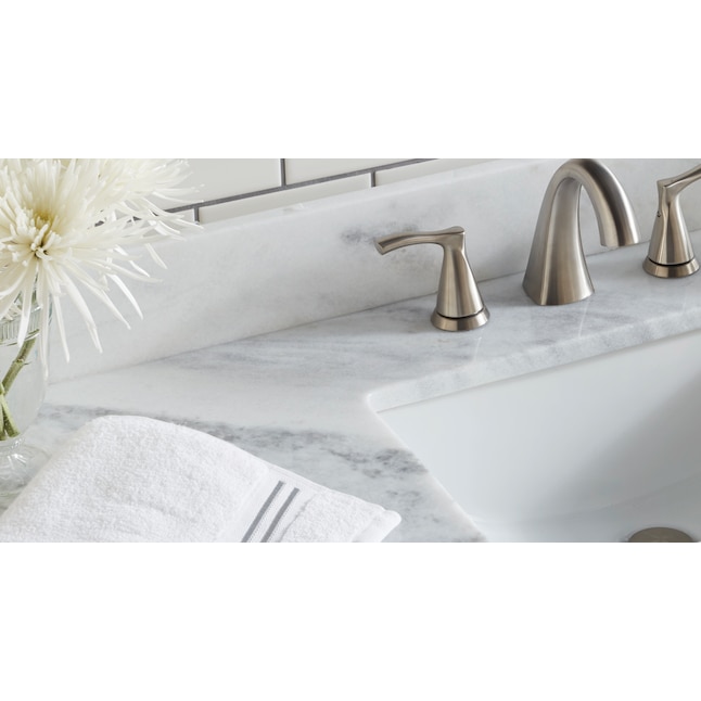 allen + roth 49-in Shadow Storm Natural Marble Undermount Single Sink 3 ...