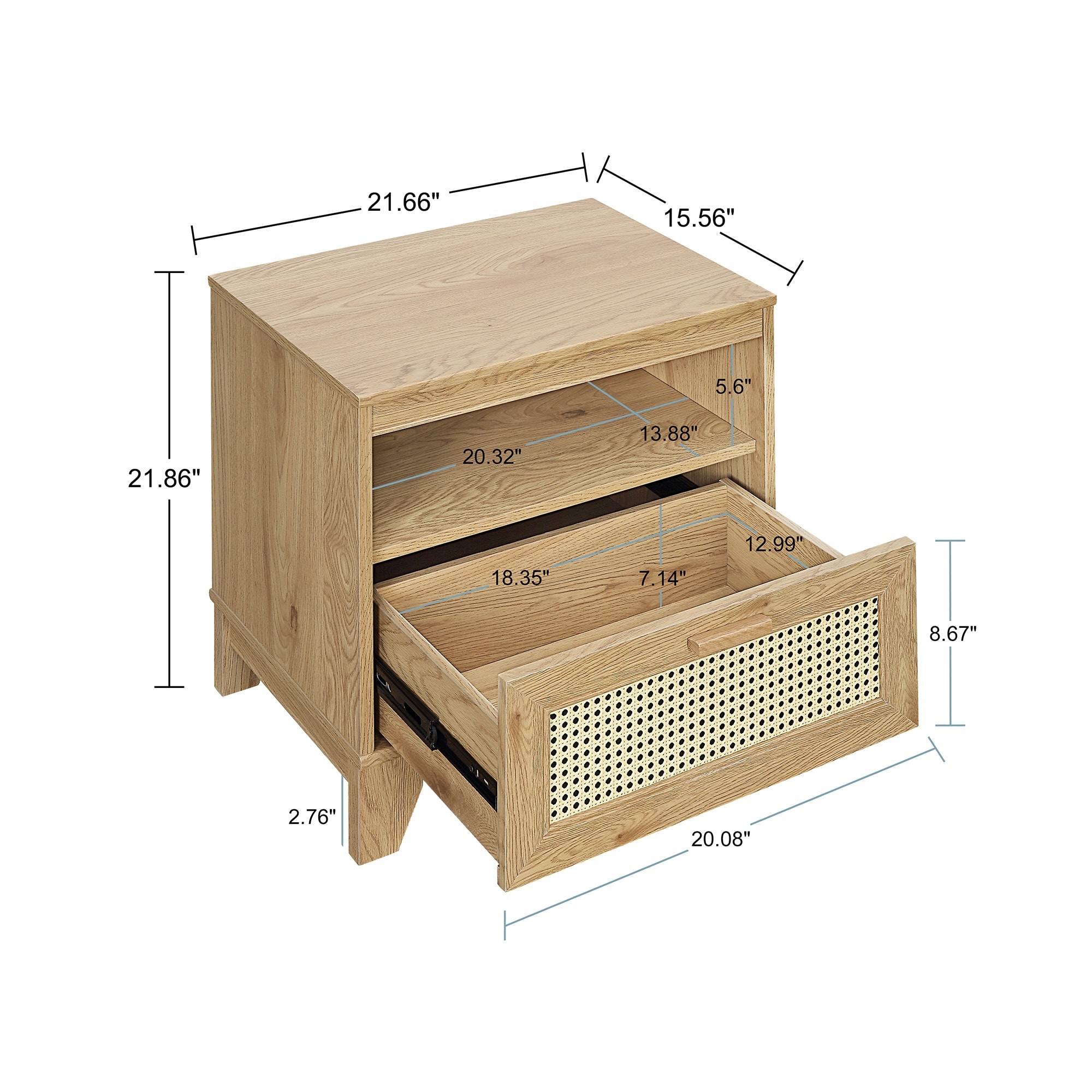 Manhattan Comfort 2-NS-5GLF-NA nightstands - View #3