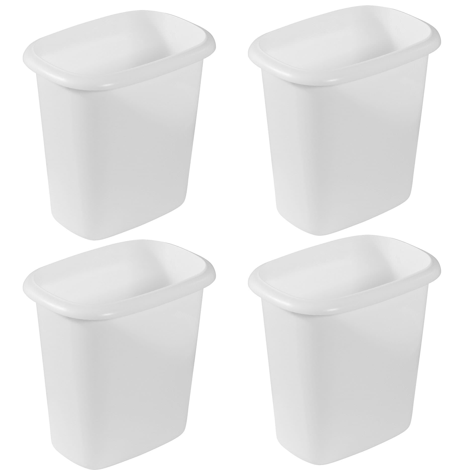 Rubbermaid 13 Gal. White Spring-Top Wastebasket FG5L5806WHT - The Home Depot