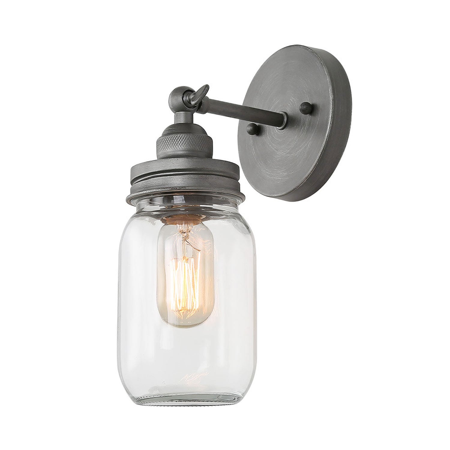 LNC MBNYANLWS349766 Terry ham 5-in 1-Light Brushed Silver LED Traditional Vanity Light