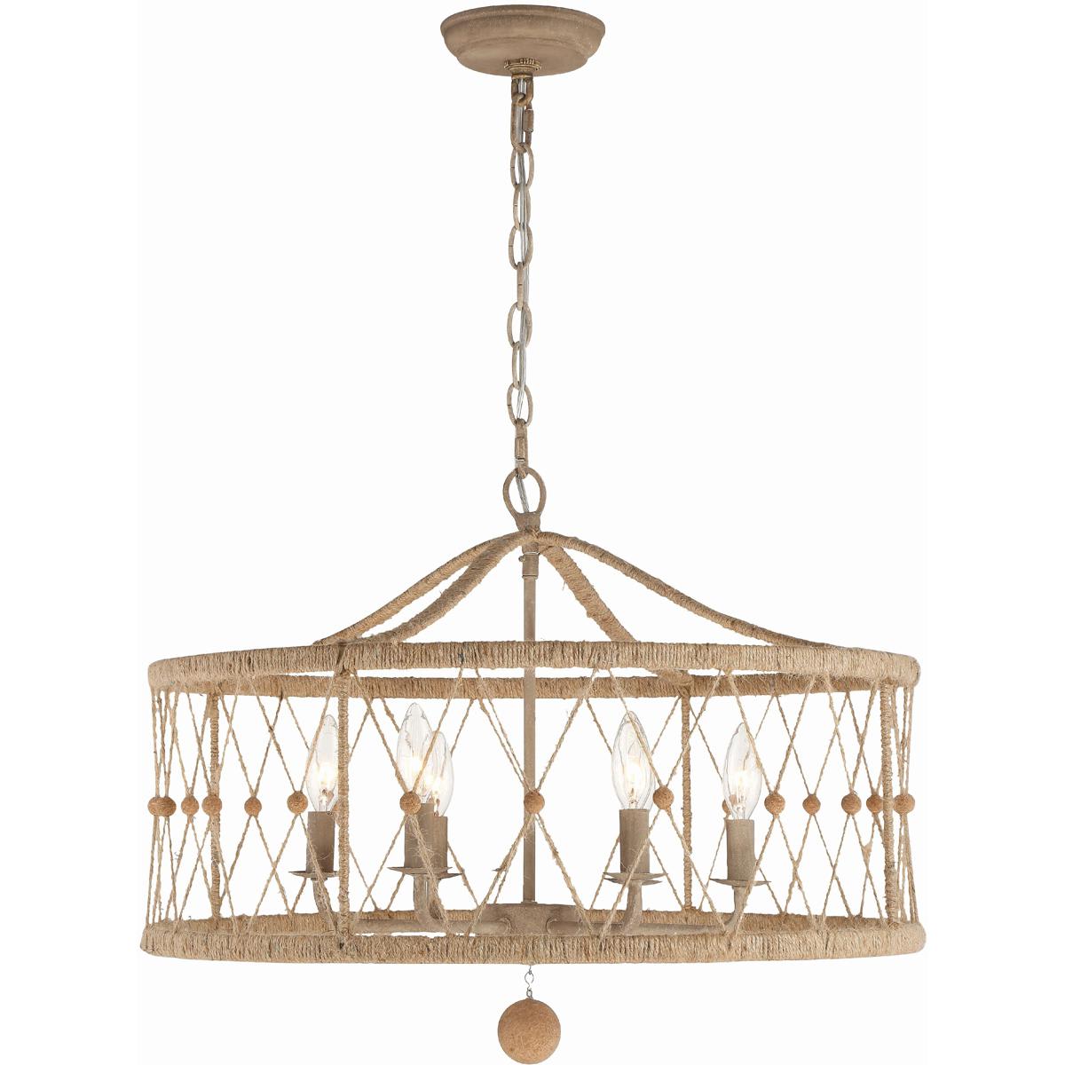 Crystorama  BRX-B7906-BS Brixton 6 Light 24 inch Burnished Silver Chandelier Ceiling Light