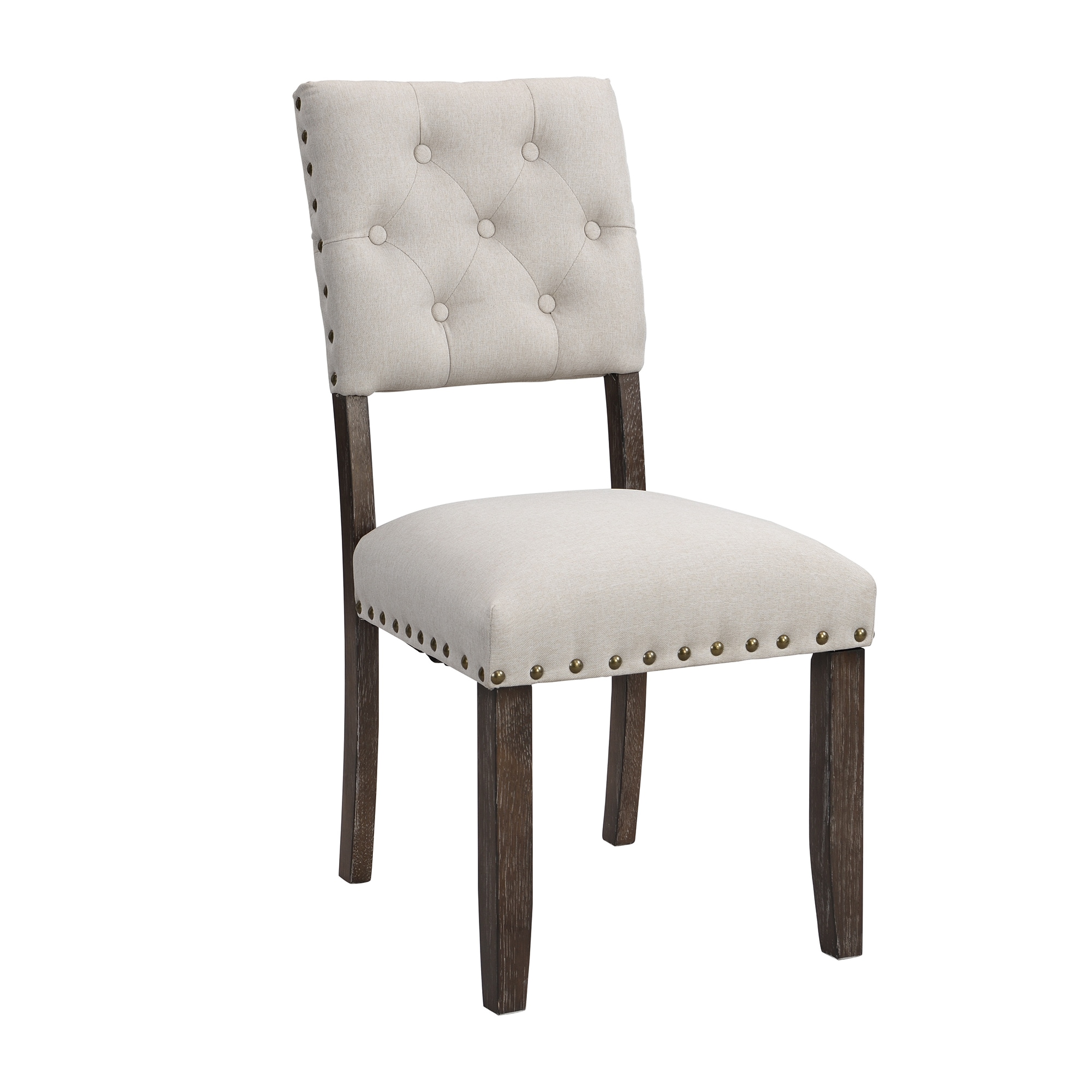 Sumyeg OF-WF189457AAA Contemporary/Modern Linen Upholstered Dining Side Chair (Wood Frame)