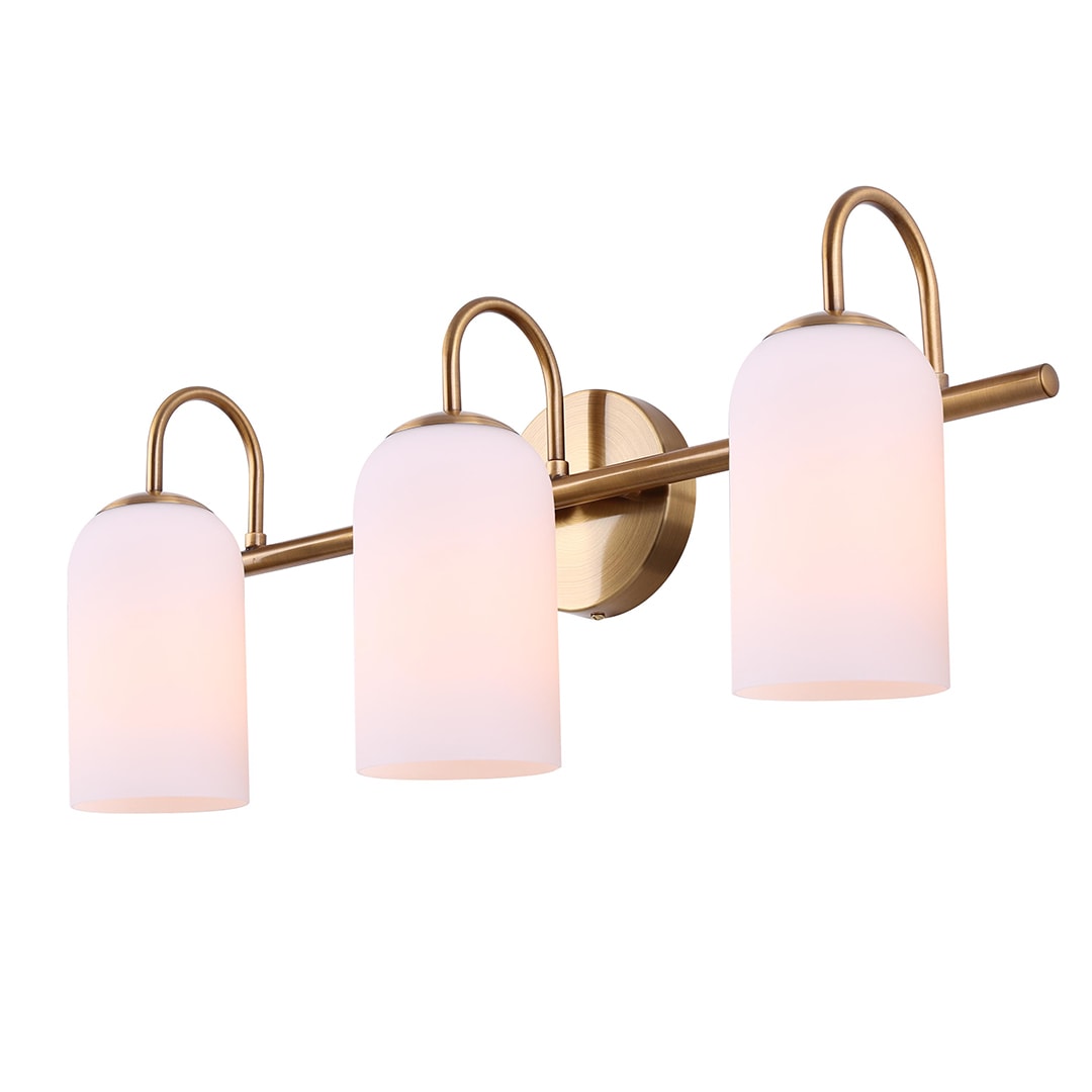 Canarm IVL1130A03GD NOVALEE 22-in 3 -Light Satin Gold Transitional Vanity light bar